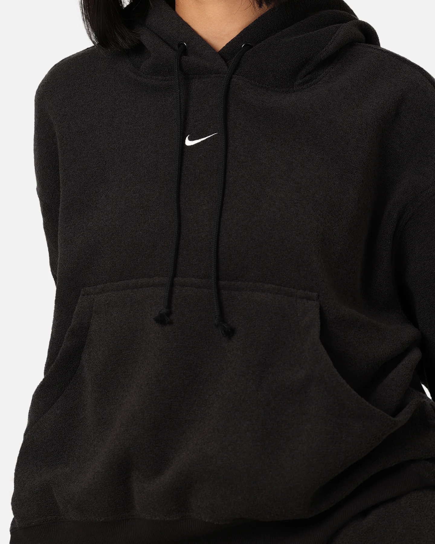 Nike Women's Sportswear Phoenix Plush Oversized Cosy Fleece Hoodie Black/Sail - Image 6