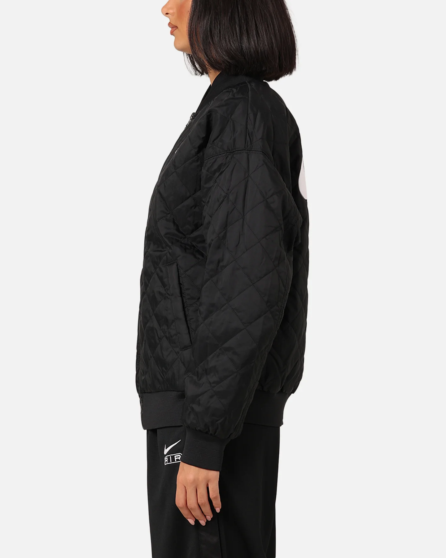Nike Women's Sportswear Reversible Varsity Bomber Jacket Black/White - Image 5
