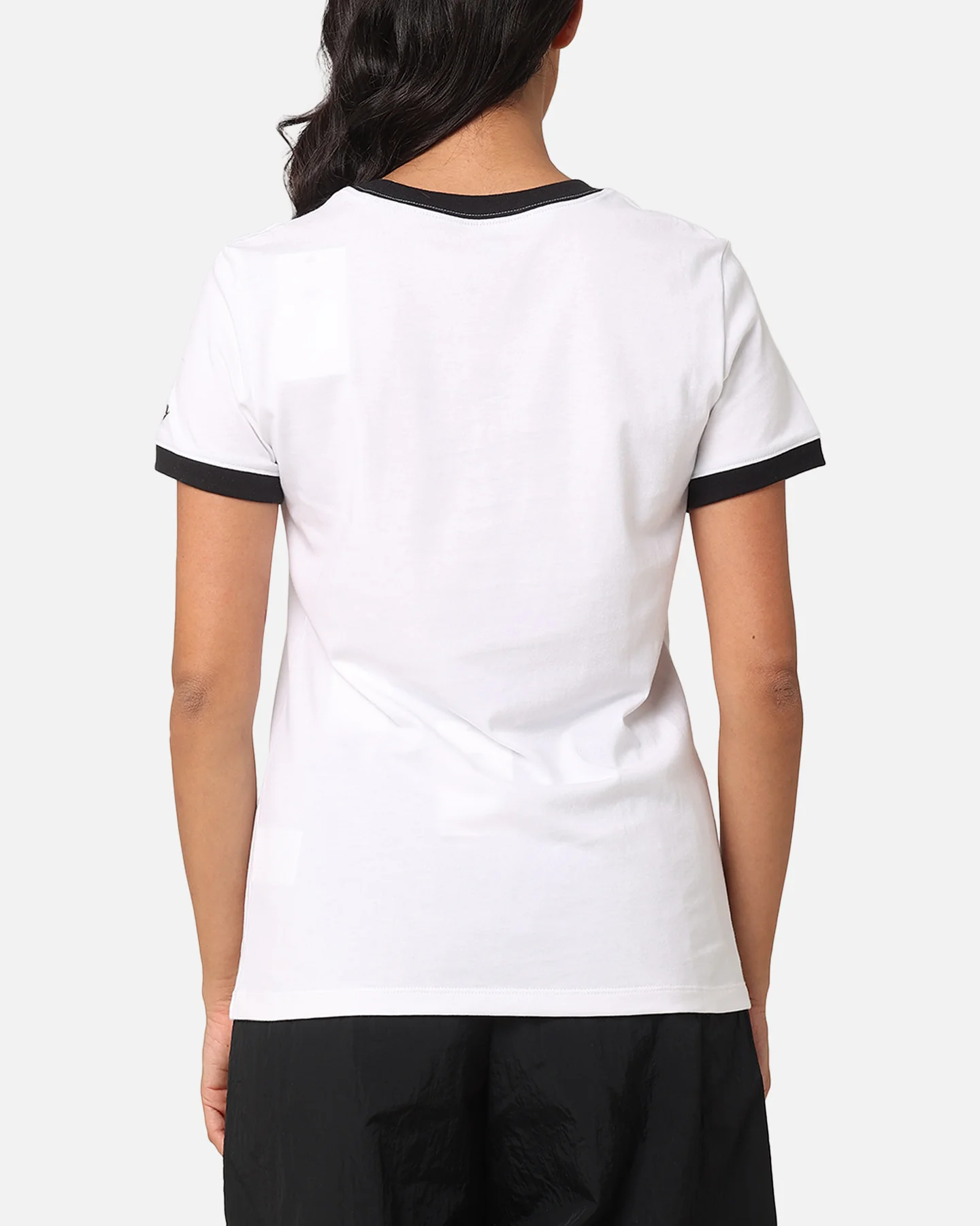 Nike Women's Sportswear Ringer T-Shirt White/Black - Image 3