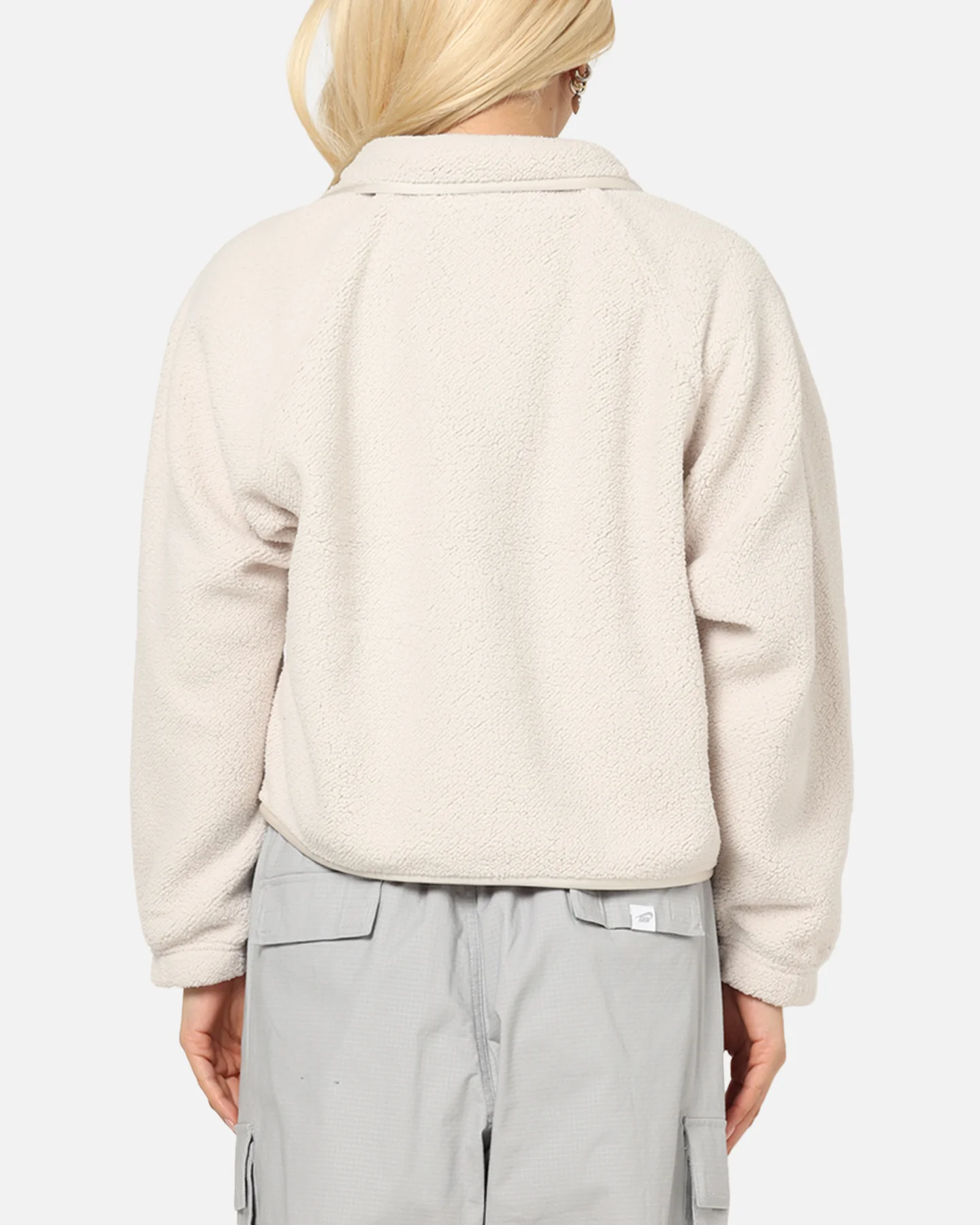 Nike Women's Sportswear Sherpa Jacket Lt Orewood Brown - Image 3
