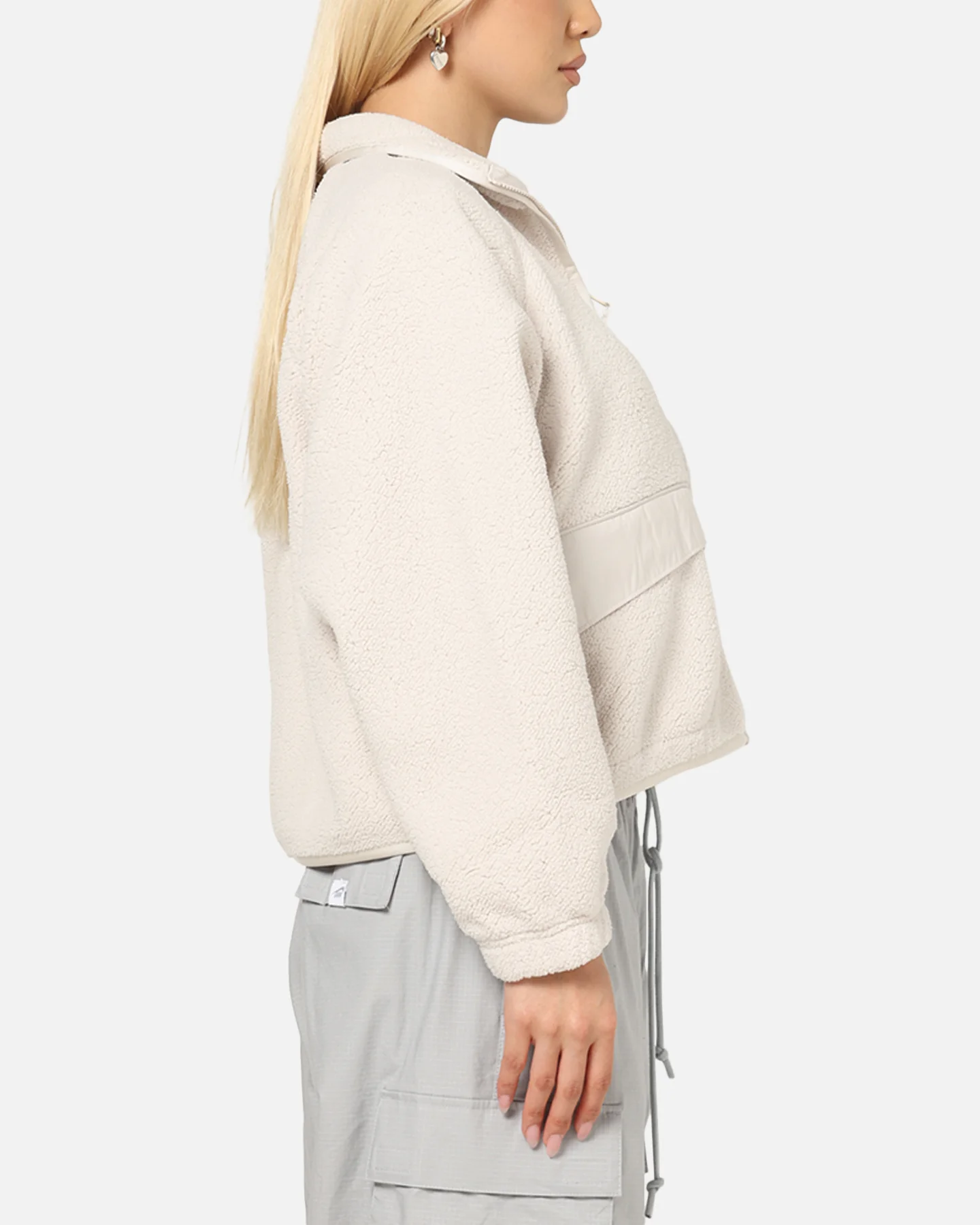 Nike Women's Sportswear Sherpa Jacket Lt Orewood Brown - Image 4