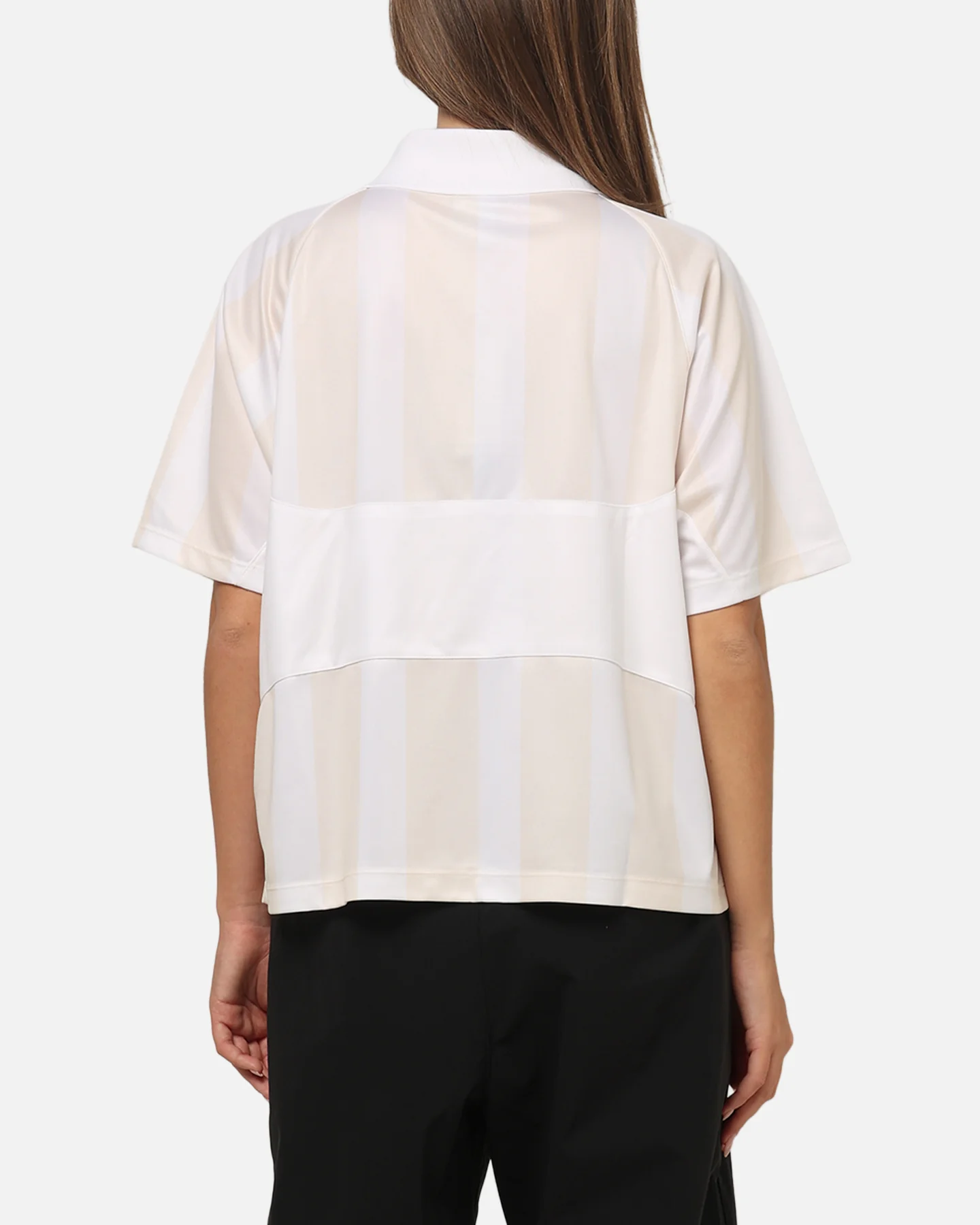 Nike Women's Sportswear Street Oversized Striped Jersey Chalk/White - Image 3