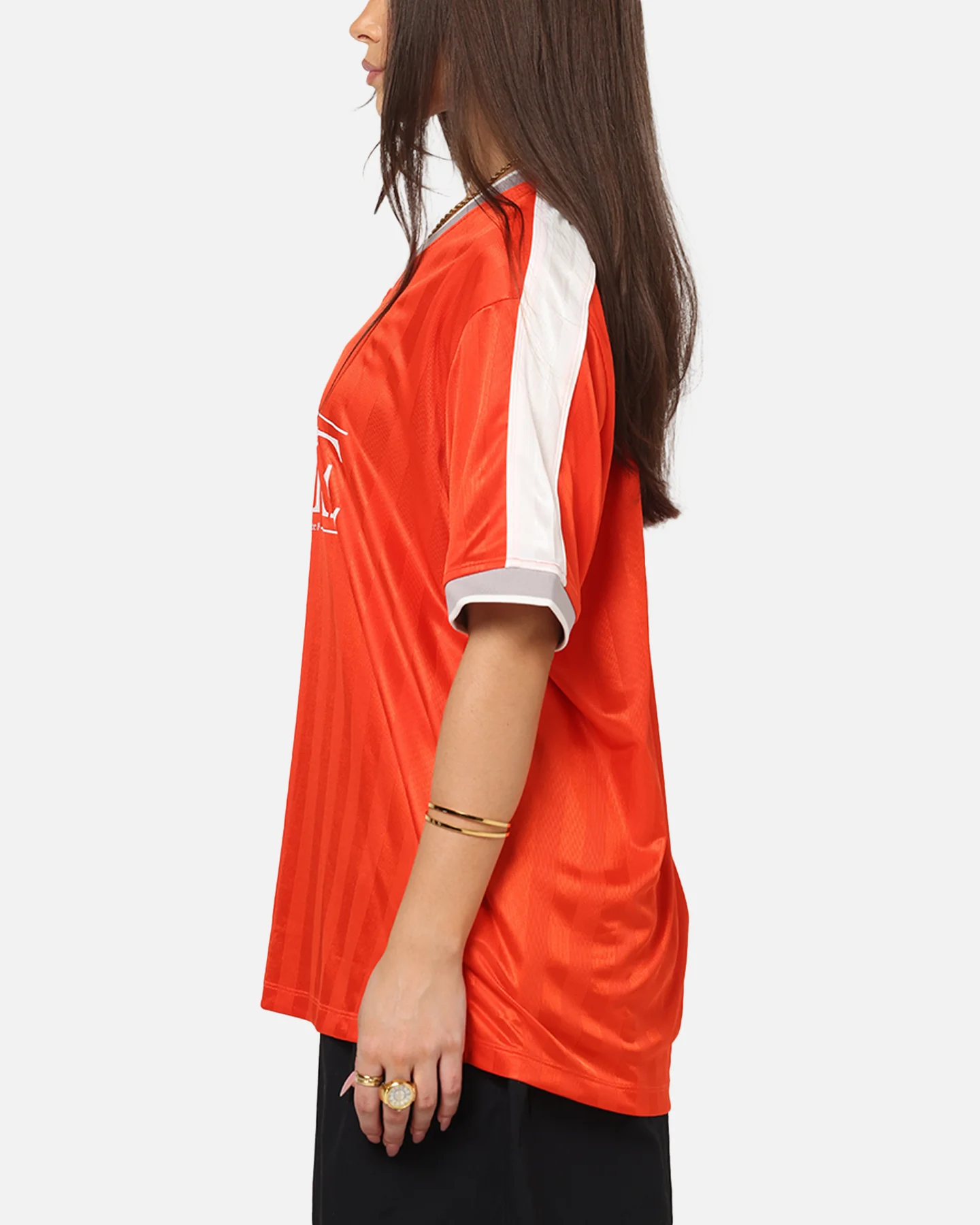 Nike Women's Sportswear V-Neck Jersey T-Shirt Picante Red/Sail - Image 5