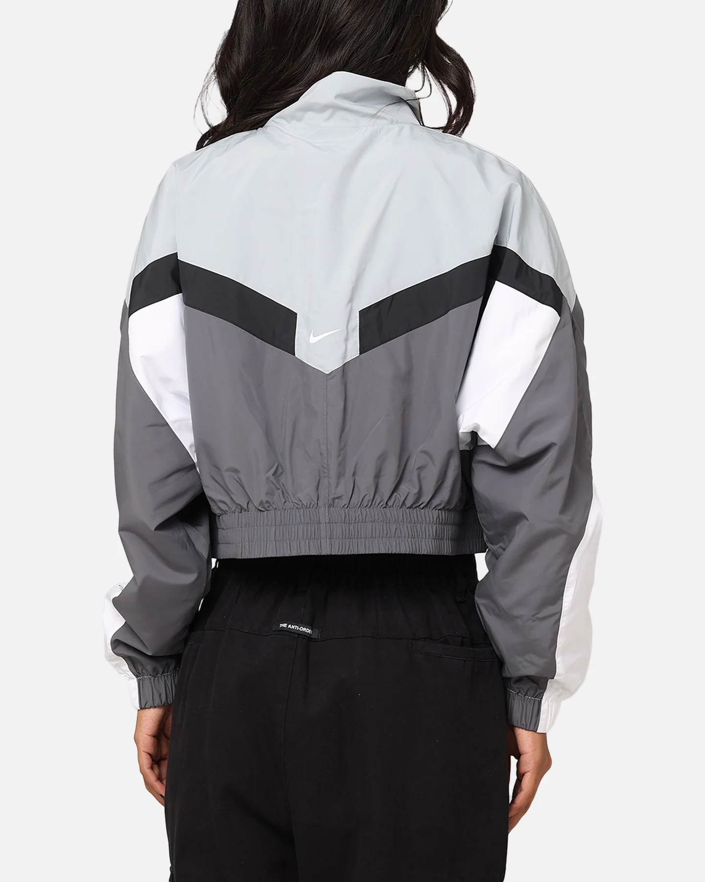 Nike Women's Sportswear Woven Street Jacket Iron Grey/Light Pumice/White - Image 5