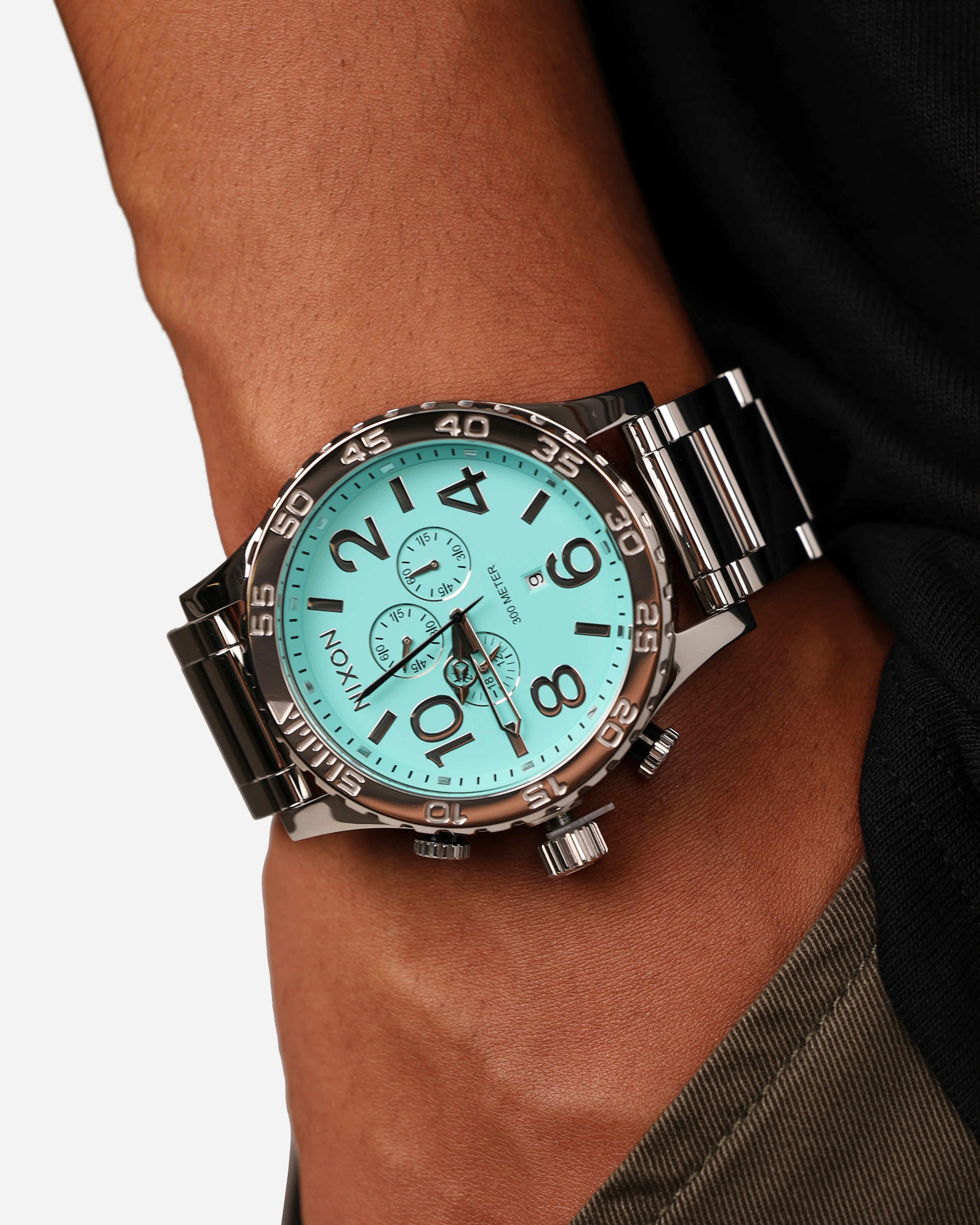 Nixon X Culture Kings 51-30 Chrono Silver/Turquoise - Image 4