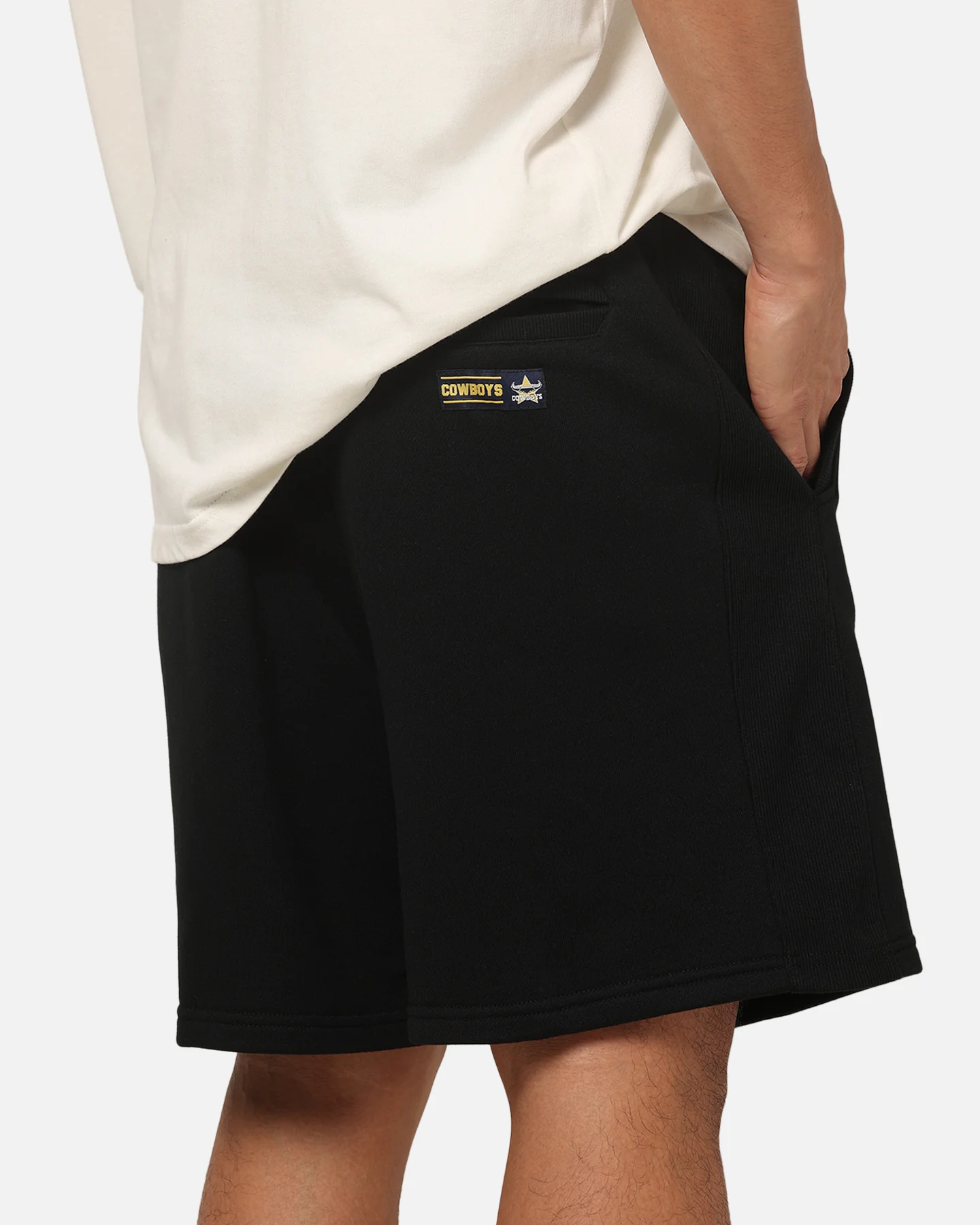 Bleacher Athletic North Queensland Cowboys NRL 1908 Track Shorts Black - Image 4