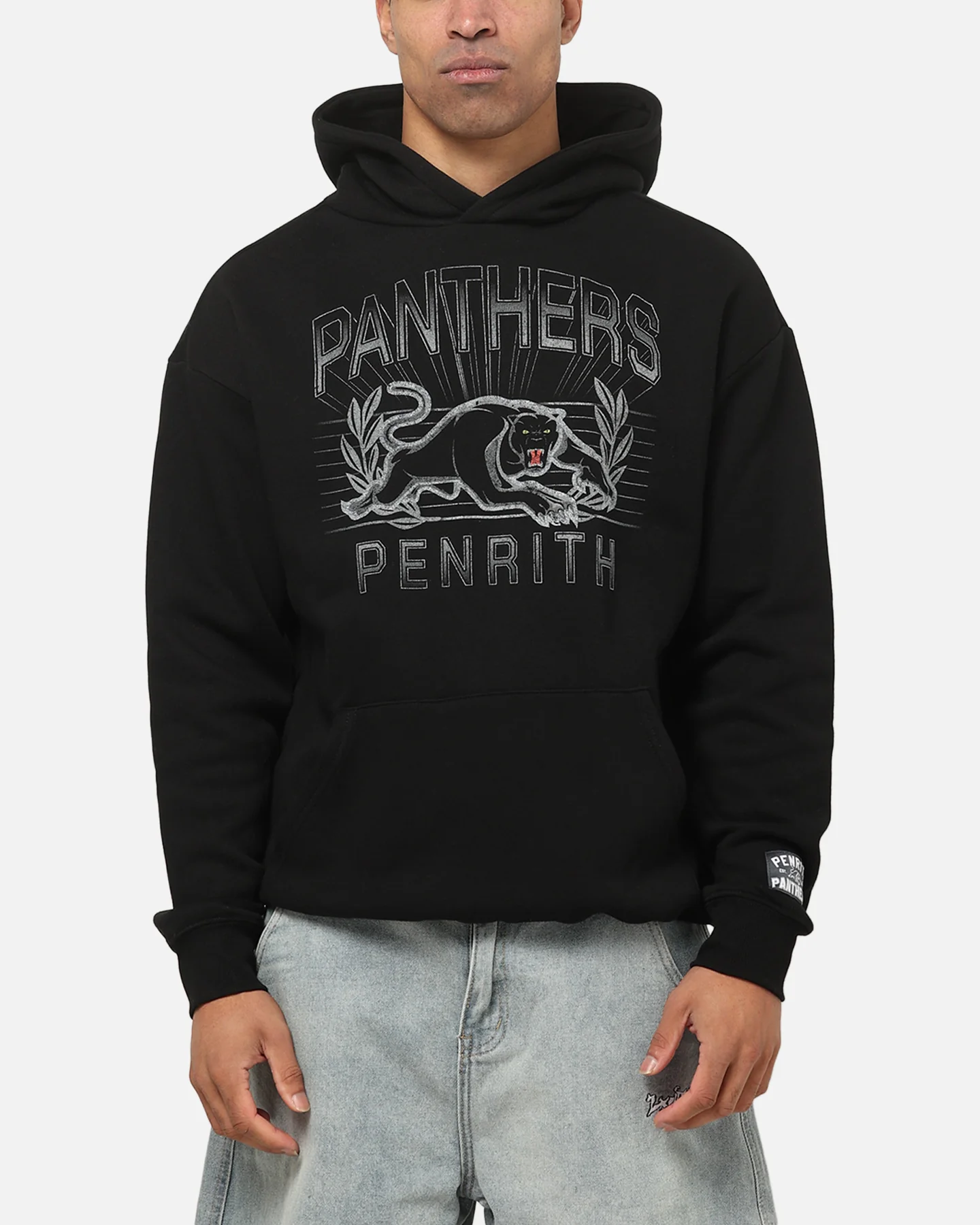 Bleacher Athletic Penrith Panthers NRL Adult Club Wreath Hoodie Black