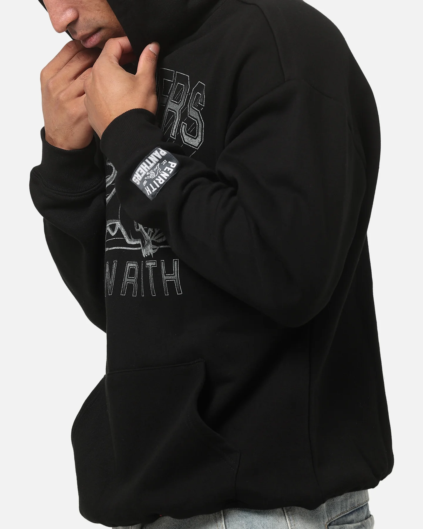 Bleacher Athletic Penrith Panthers NRL Adult Club Wreath Hoodie Black - Image 6