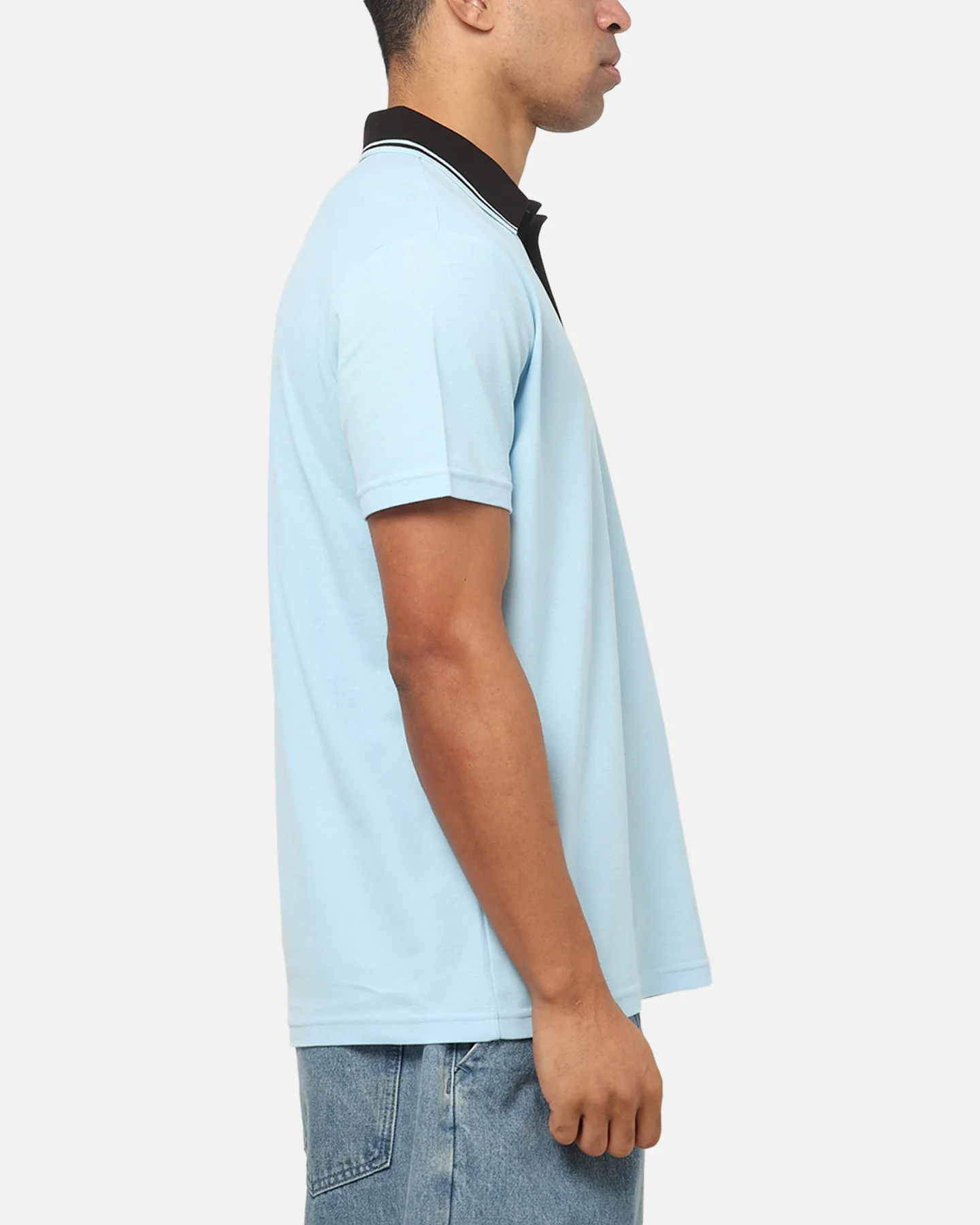 Bleacher Athletic Cronulla-Sutherland Sharks NRL Adult Golf Polo T-Shirt Light Blue - Image 4