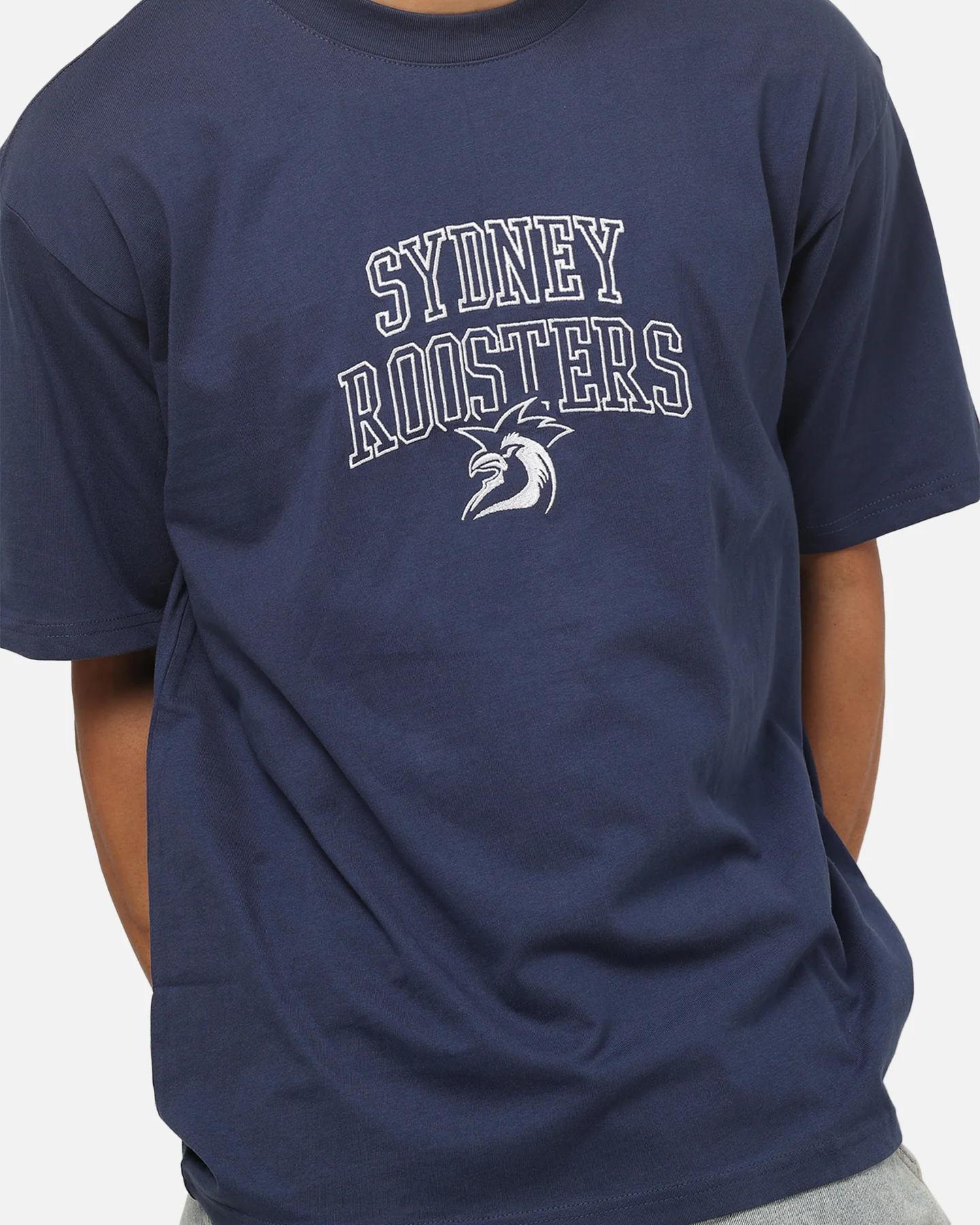 Bleacher Athletic Sydney Roosters NRL Embroidered Logo T-Shirt Navy - Image 6