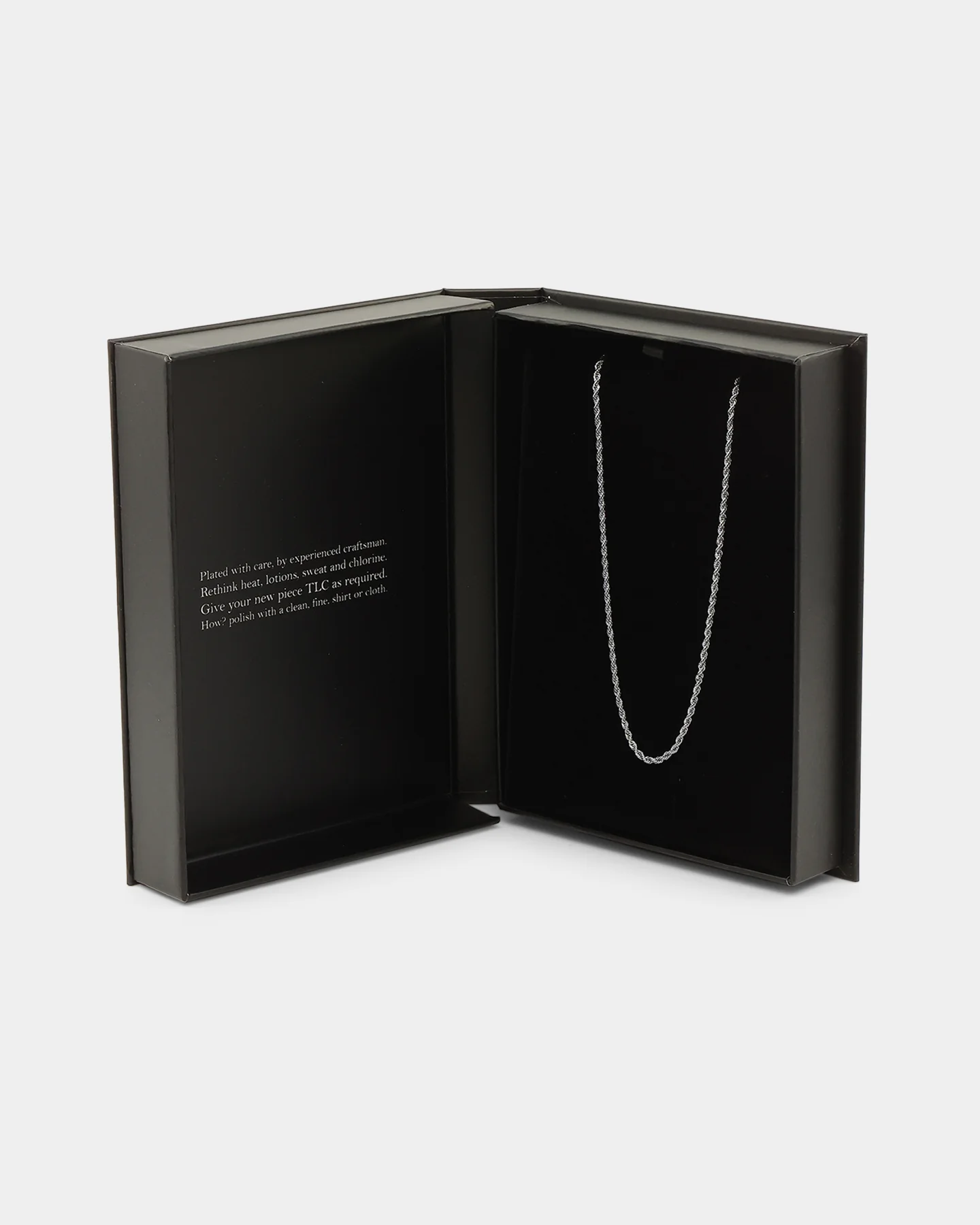 NXS 2mm Rope Necklace White Gold - Image 7
