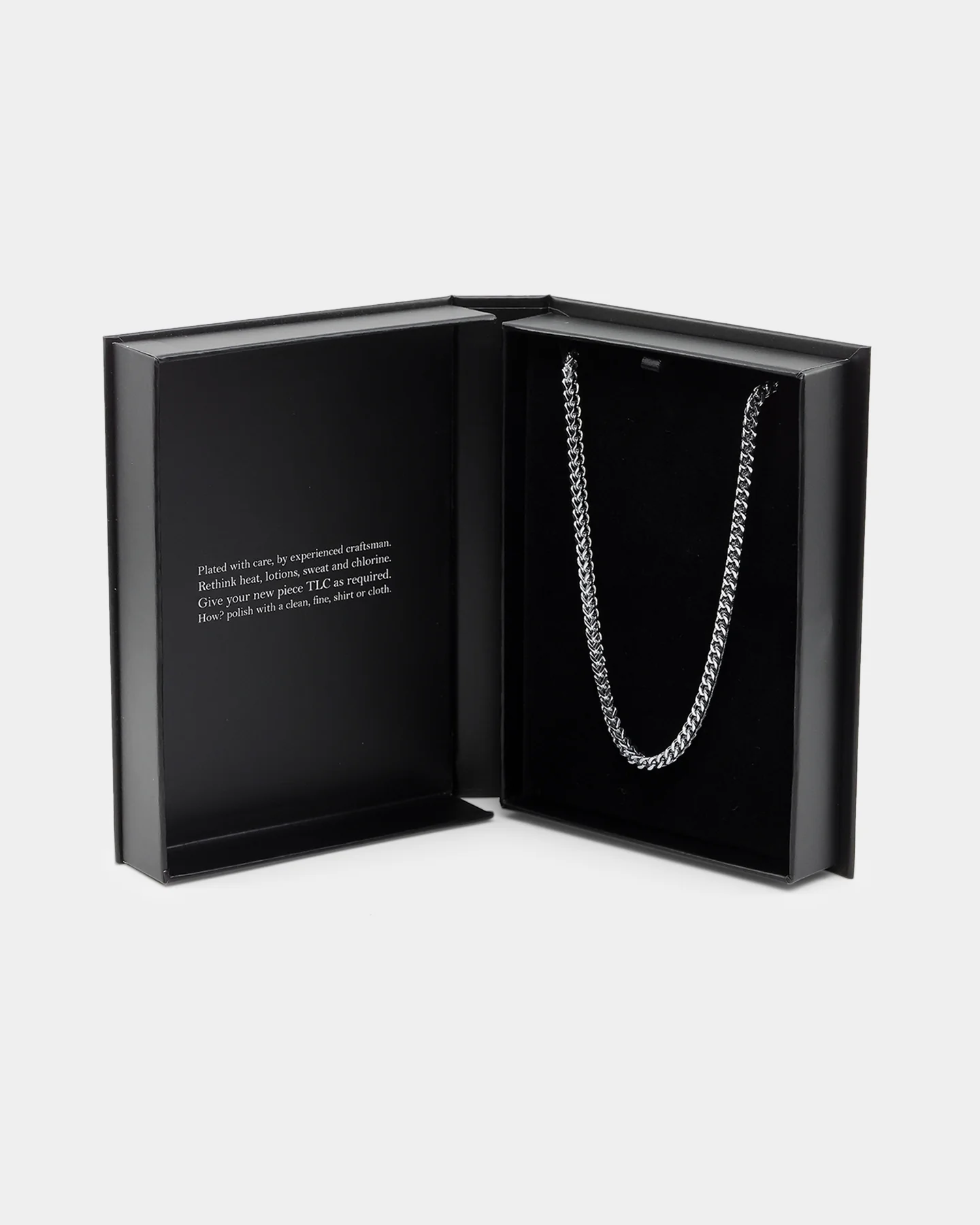 NXS 4mm Franco Necklace White Gold - Image 3