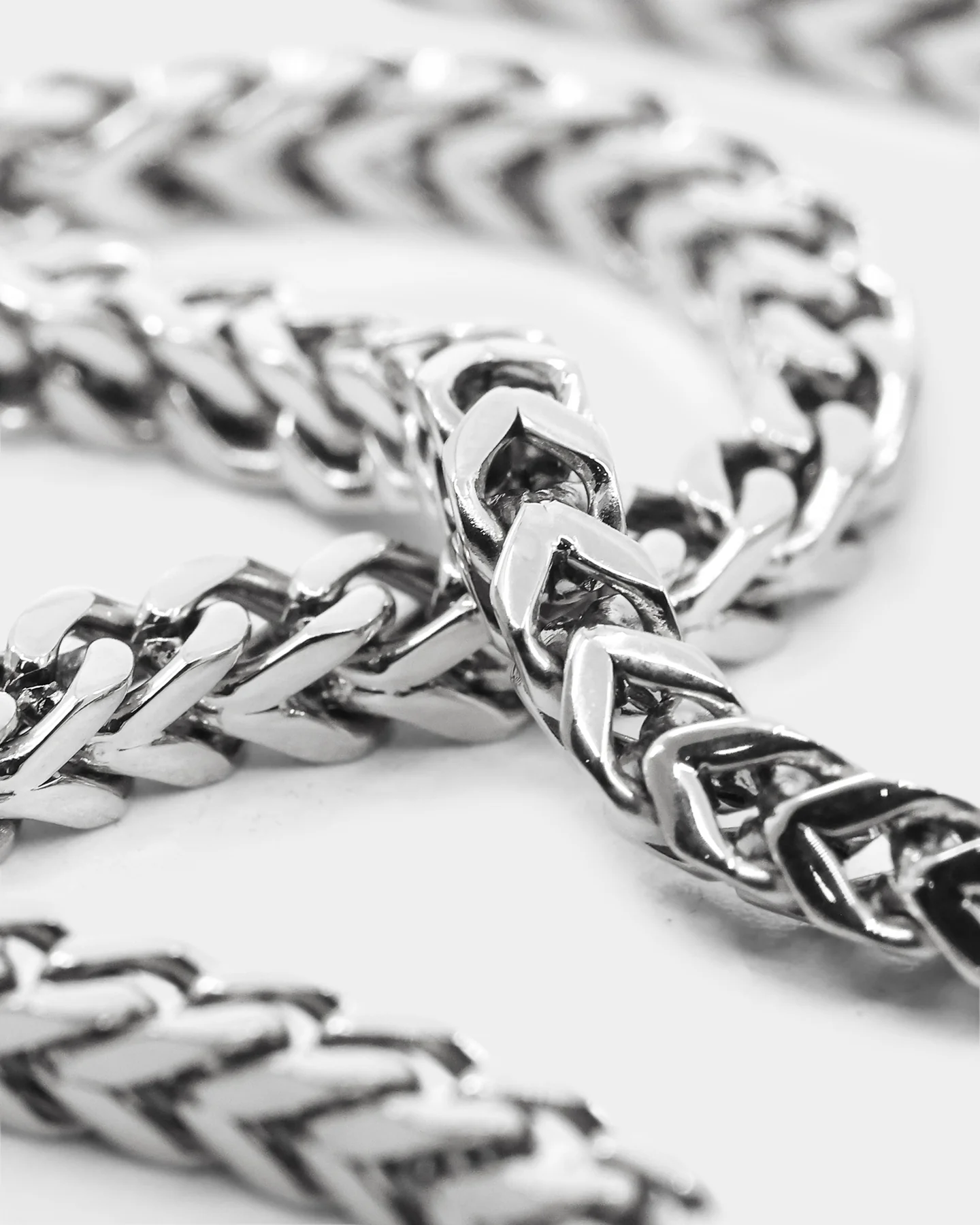 NXS 4mm Franco Necklace White Gold - Image 7