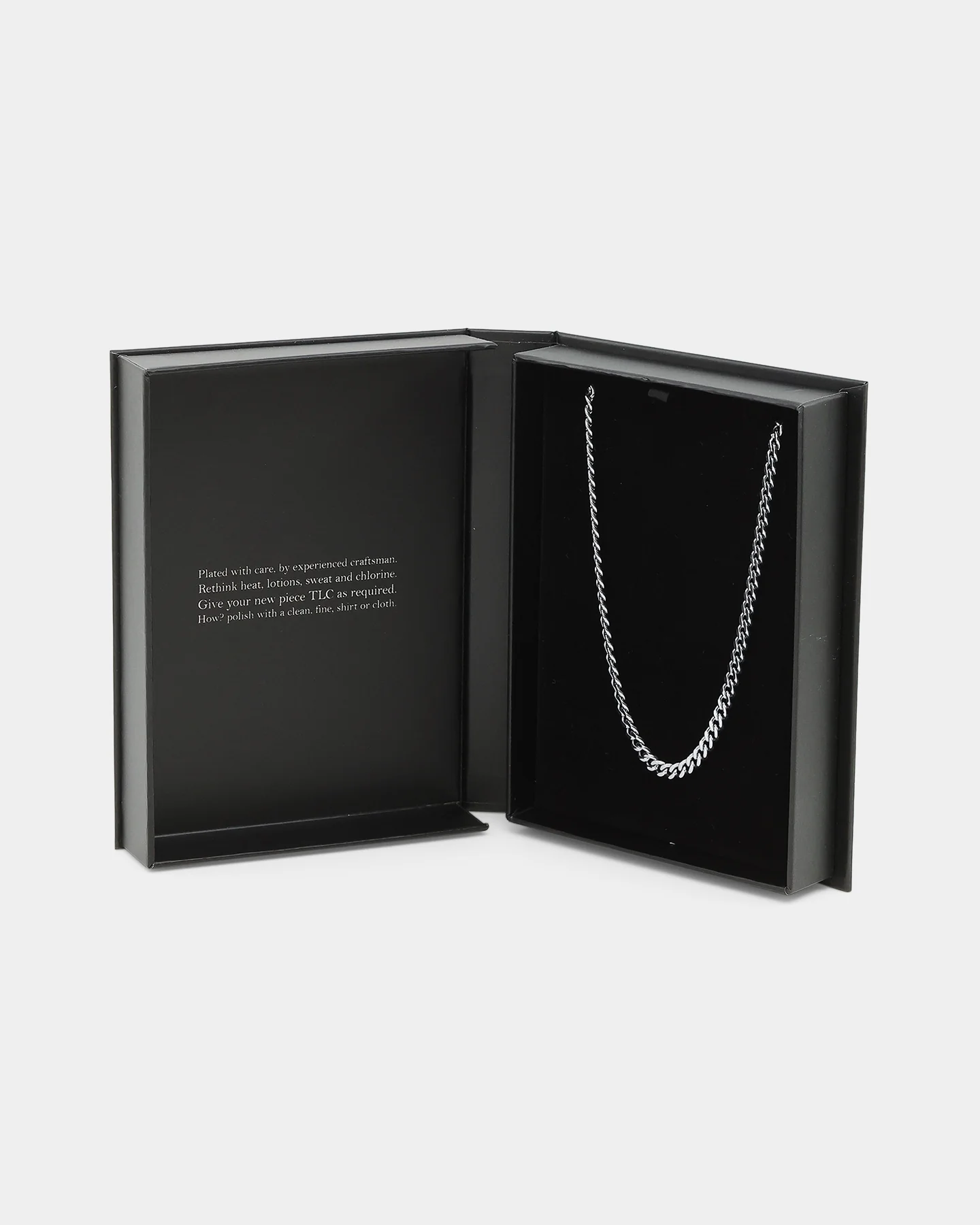 NXS 5mm Cuban Link Chain White Gold - Image 3
