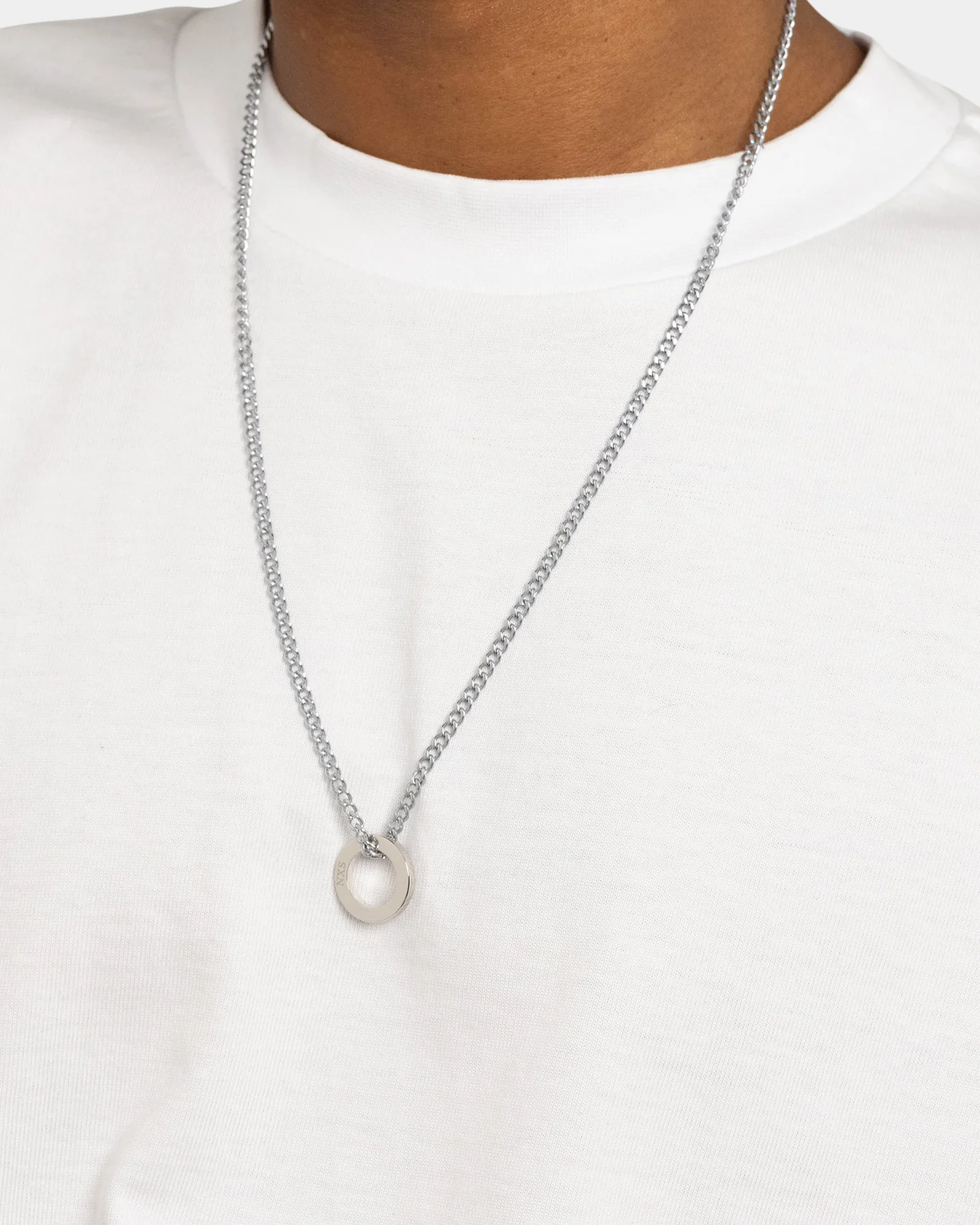 NXS Acta Non Verba Ring Pendant White Gold - Image 4