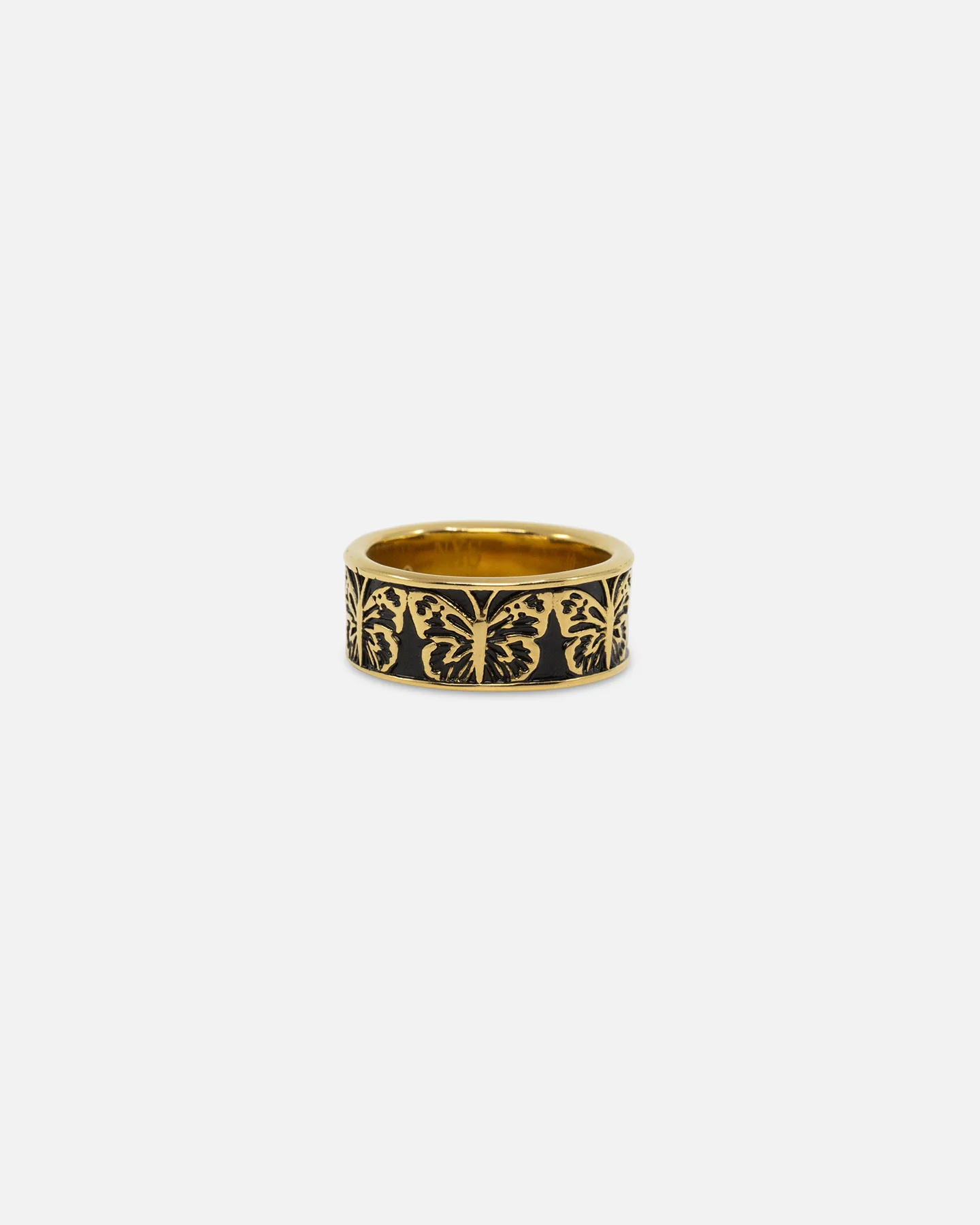 NXS Butterfly Band Ring Gold/Black