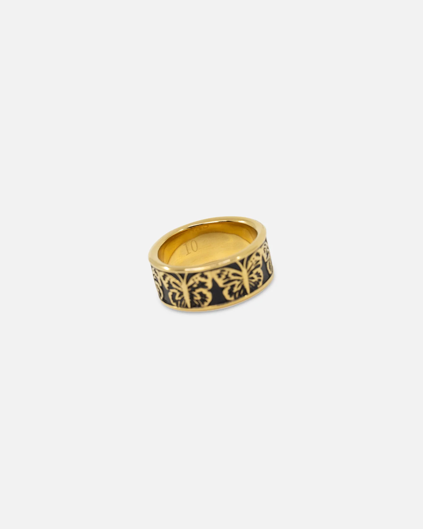 NXS Butterfly Band Ring Gold/Black - Image 5