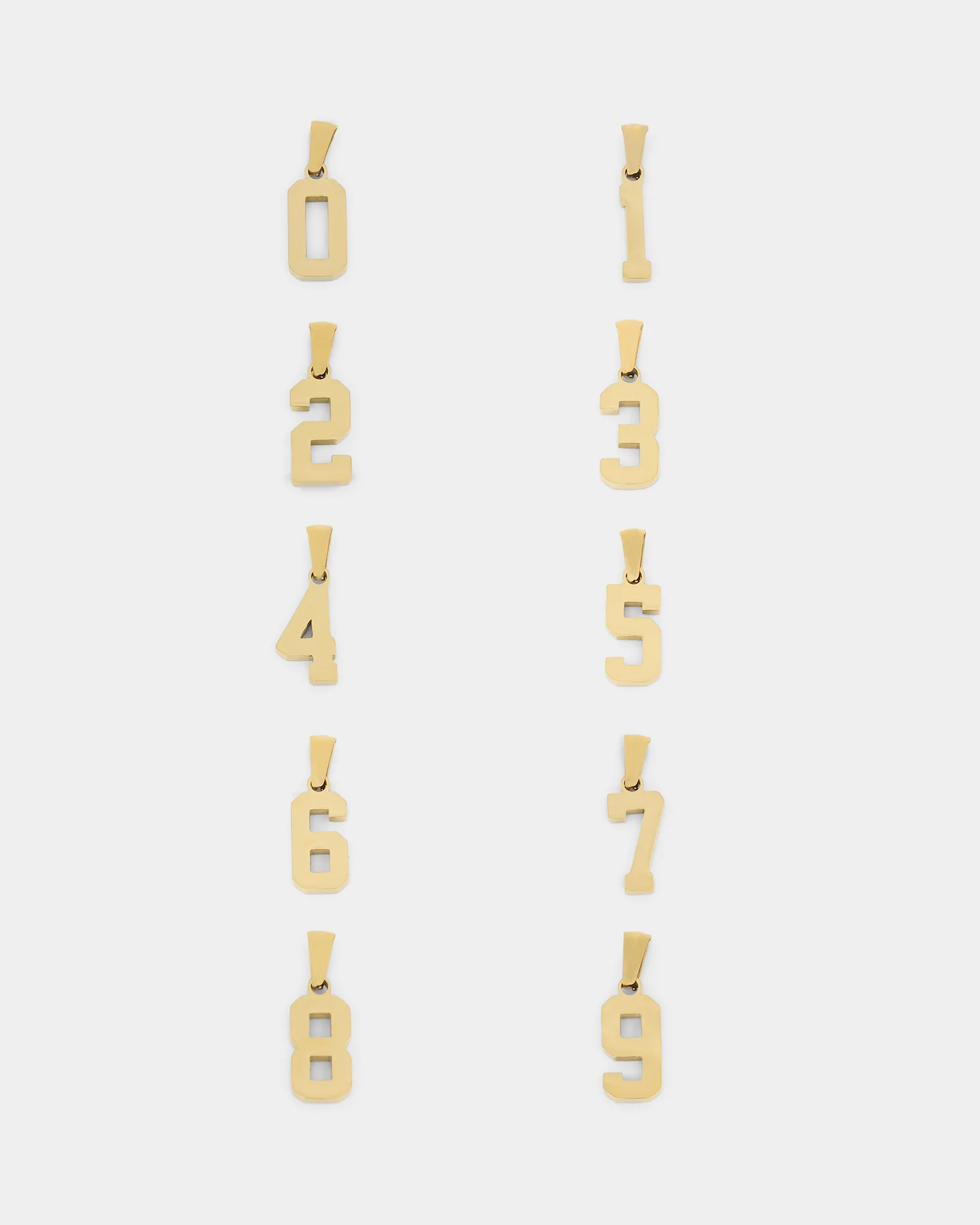 NXS College Number Pendant Gold - Image 4