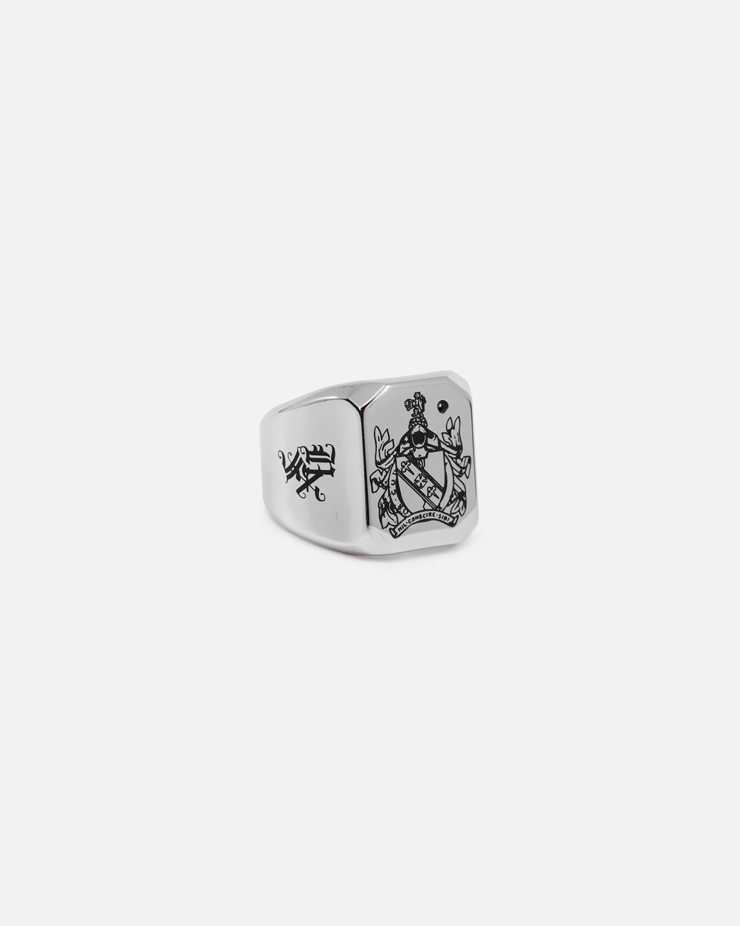 NXS Crest Ring White Gold/Black - Image 3