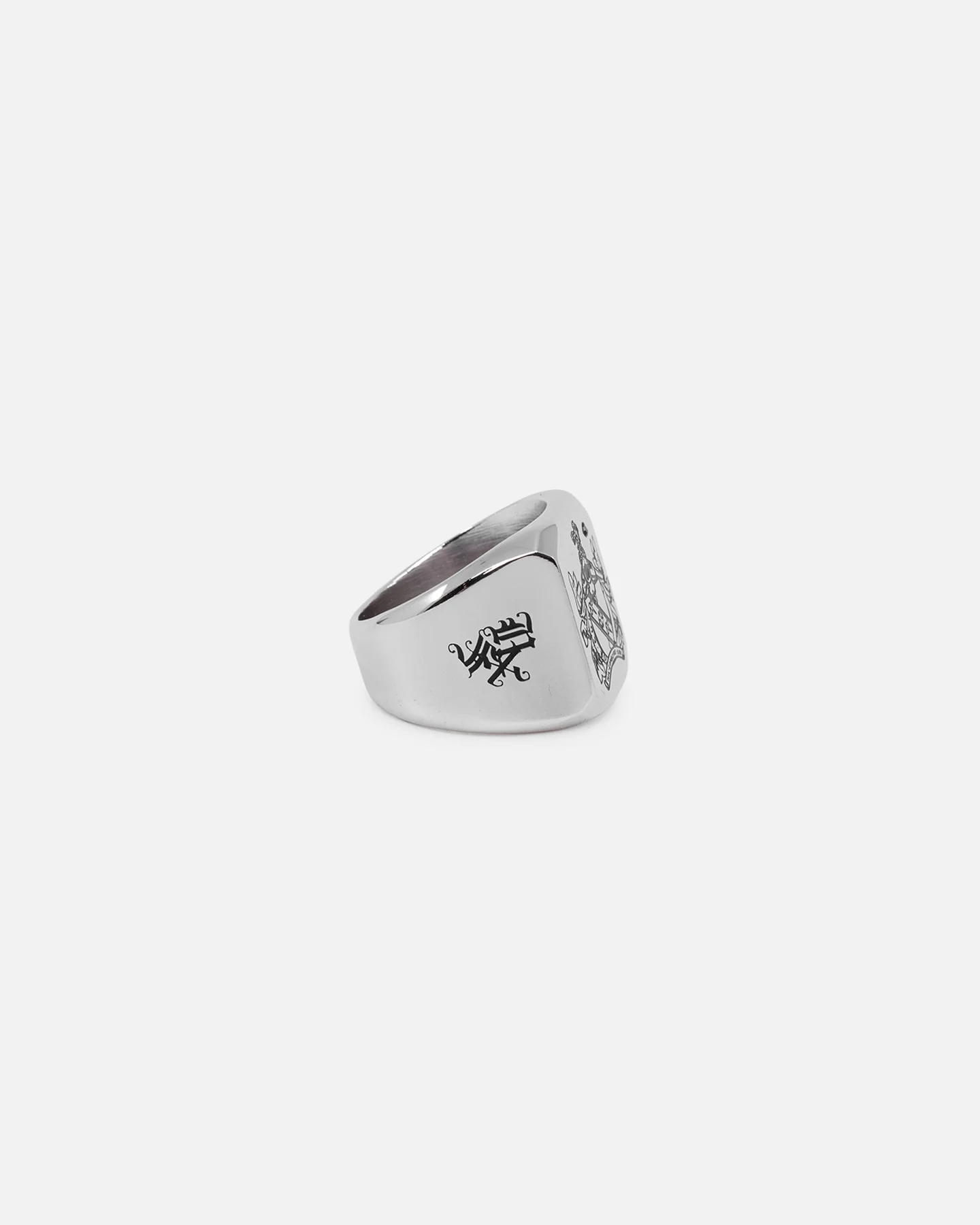 NXS Crest Ring White Gold/Black - Image 4
