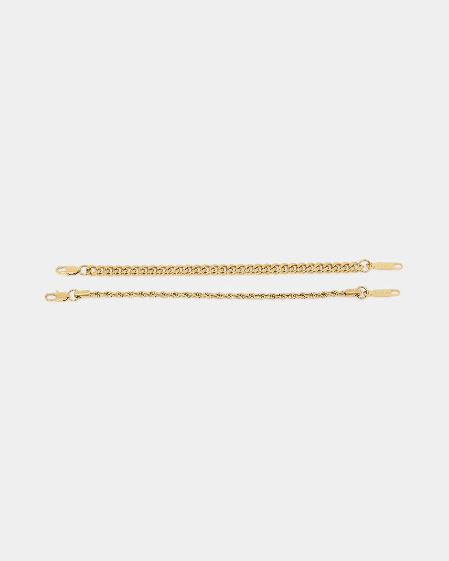 NXS Cuban Rope Bracelet Set Gold - Image 8