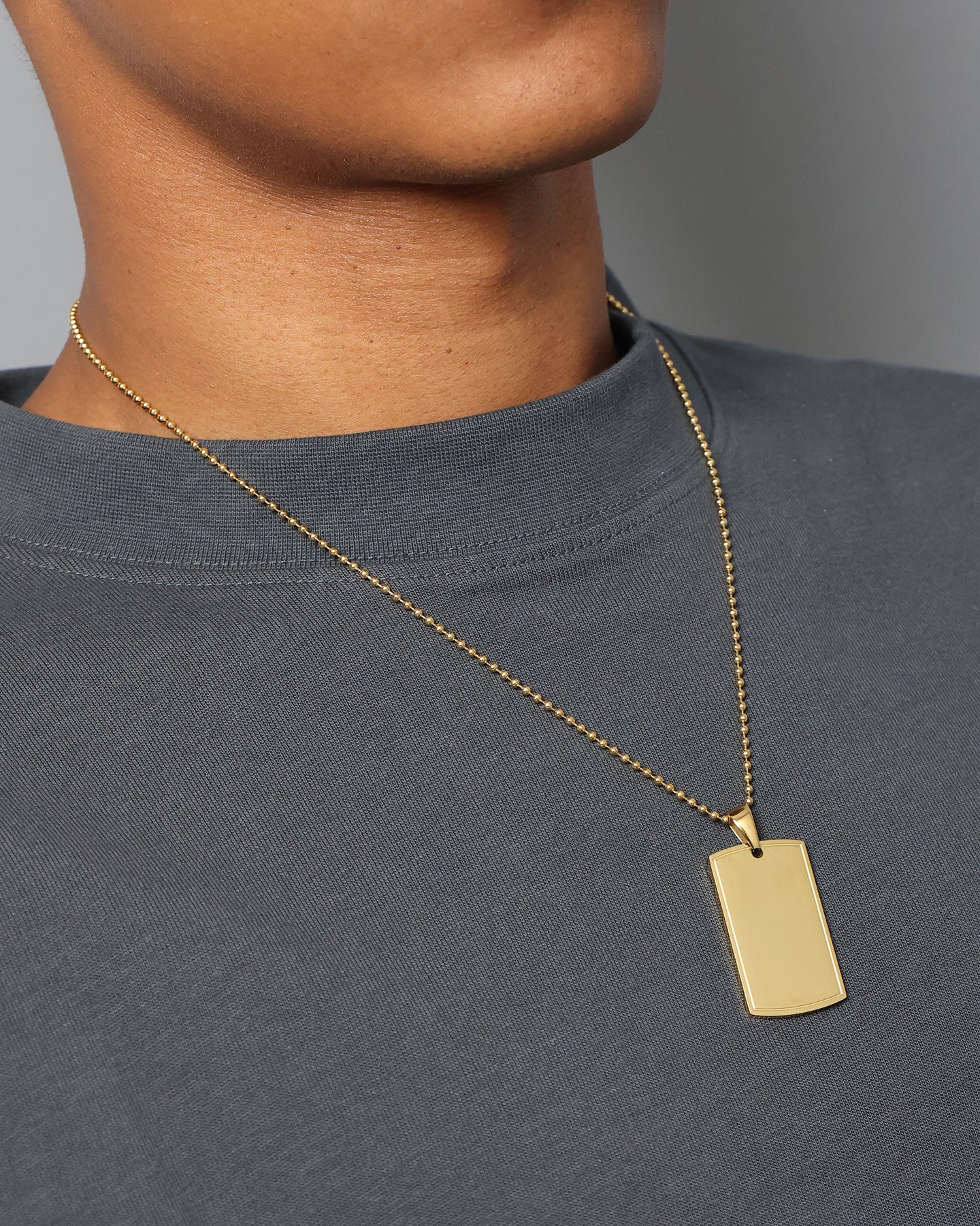 NXS Dog Tag Necklace Gold - Image 4