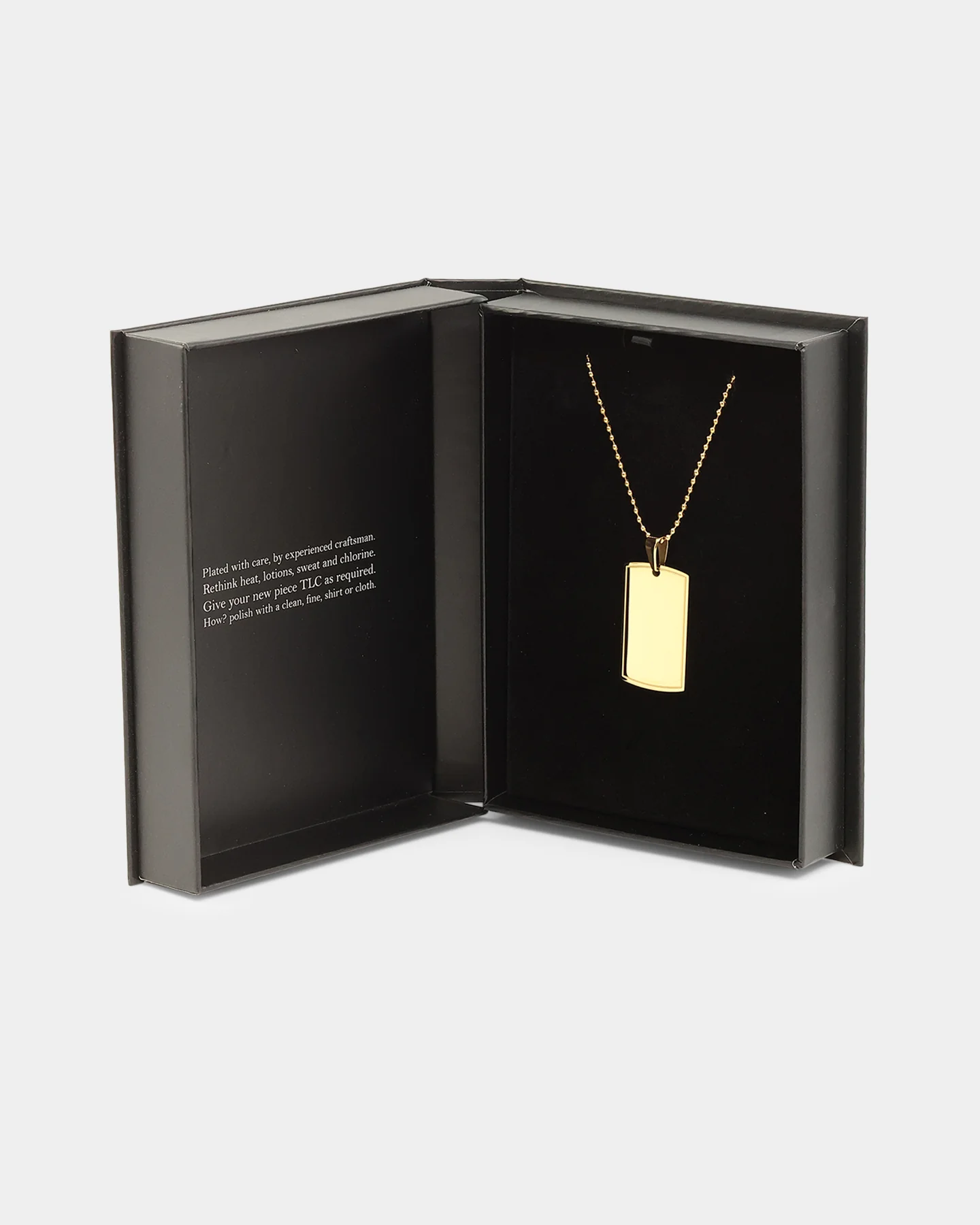 NXS Dog Tag Necklace Gold - Image 8