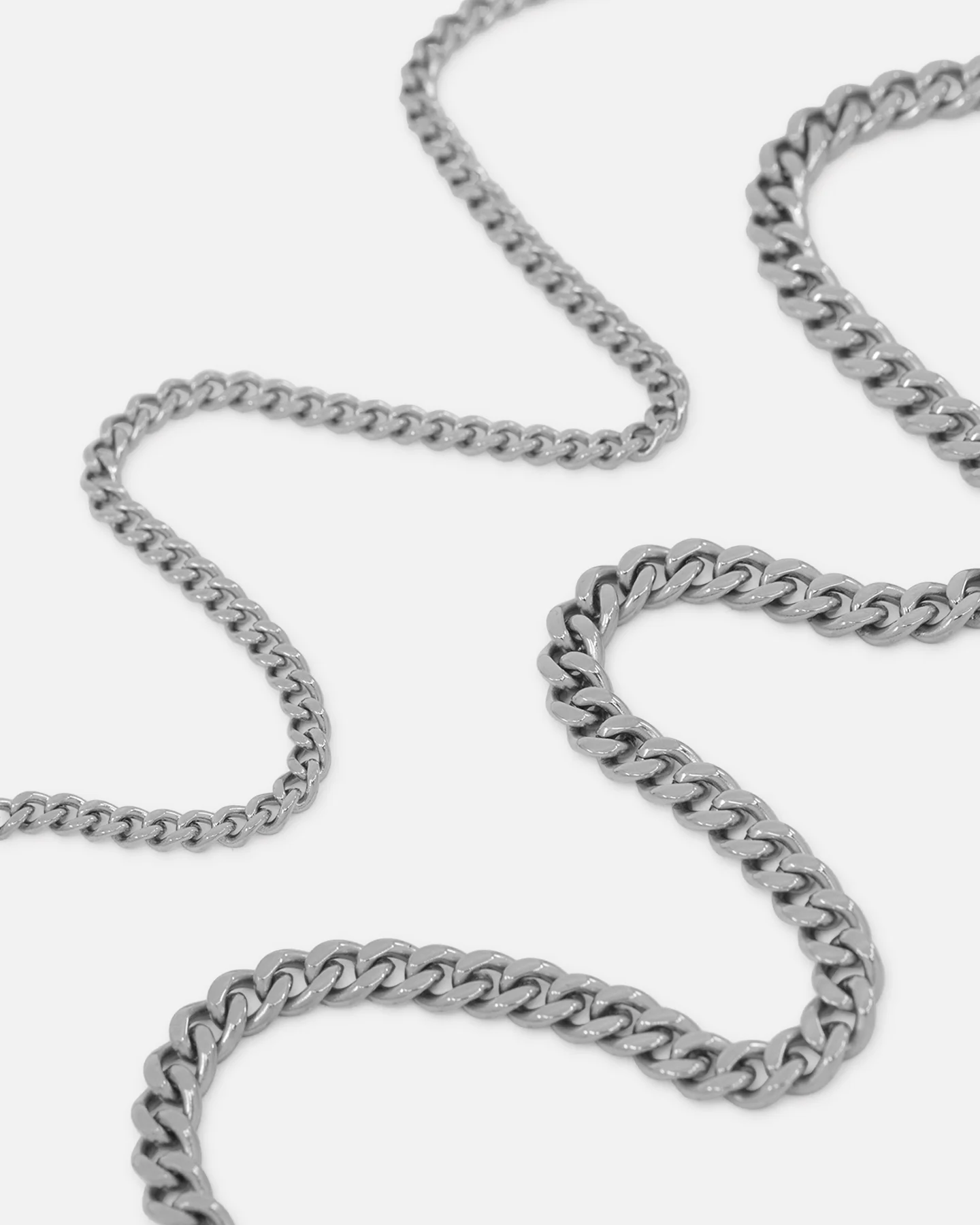 Saint Morta Duo Cuban Chain Set White Gold - Image 5
