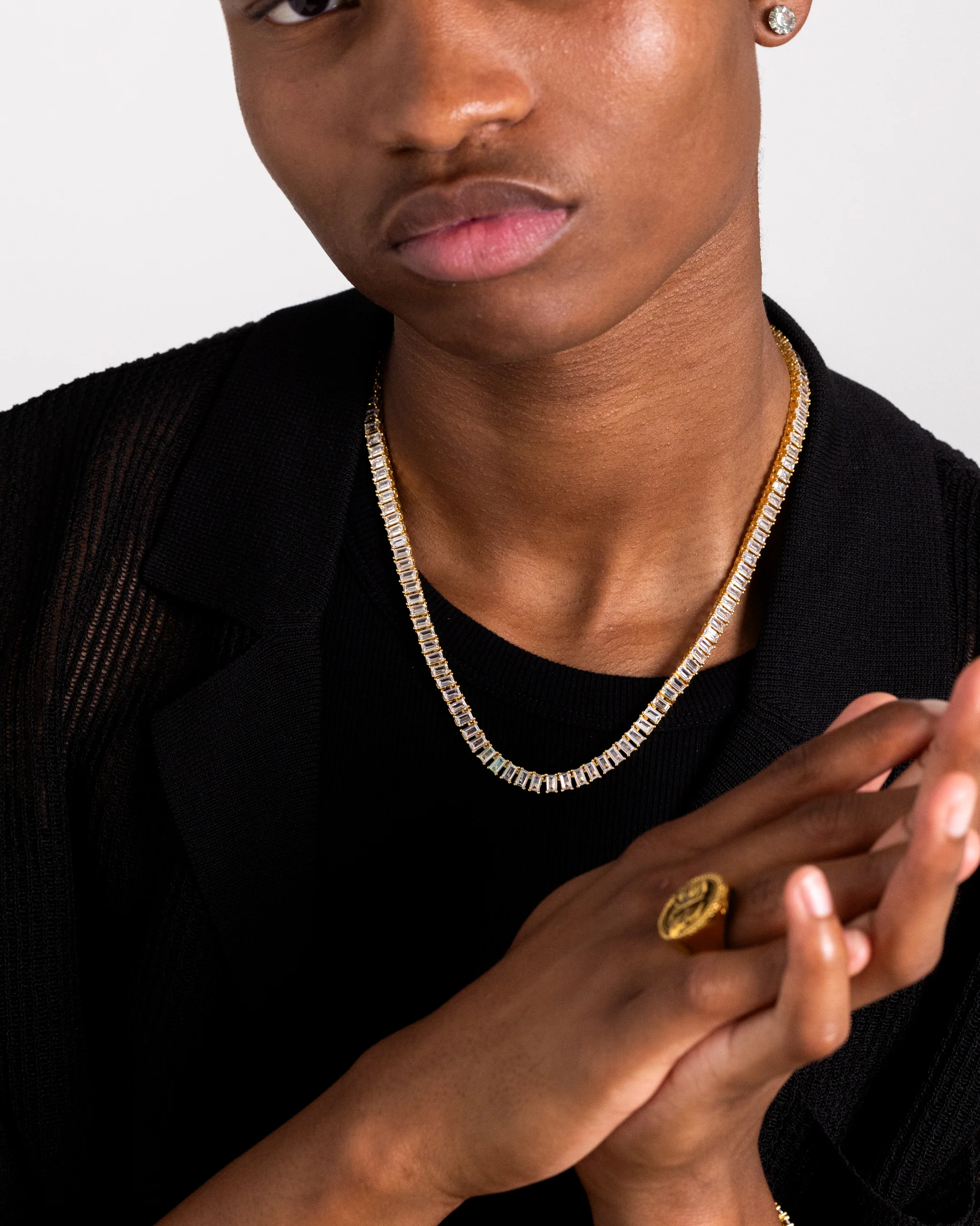 NXS Iced Baguette Chain Iced Gold - Image 2
