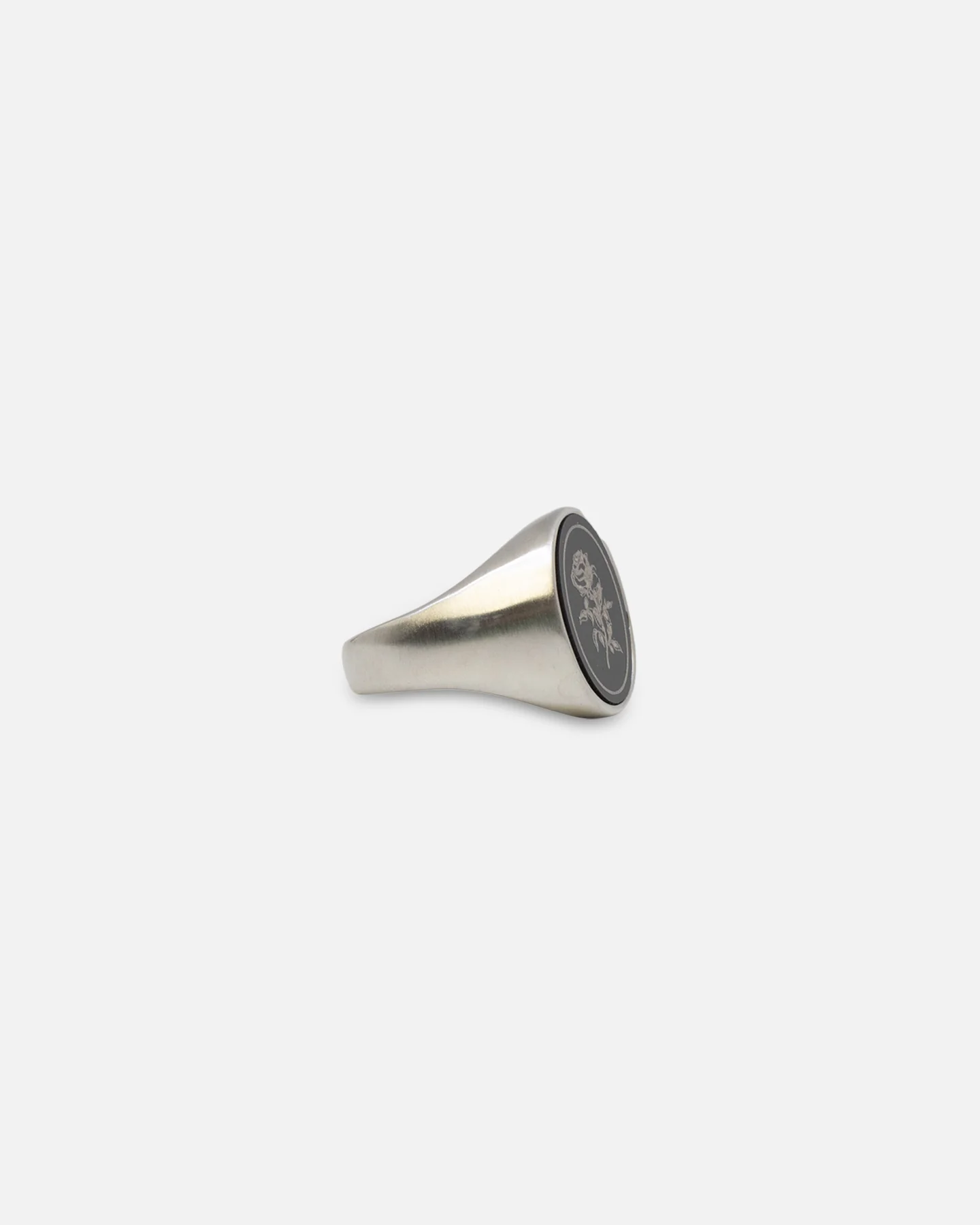 NXS Rose Signet Ring White Gold/Black - Image 4