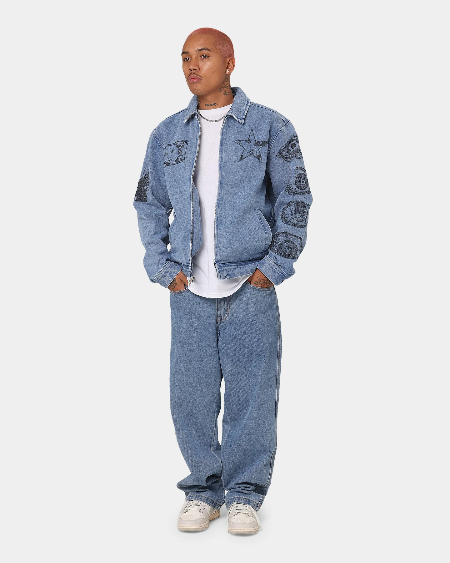 Obey Obey Dreams Denim Jacket Light Indigo - Image 8