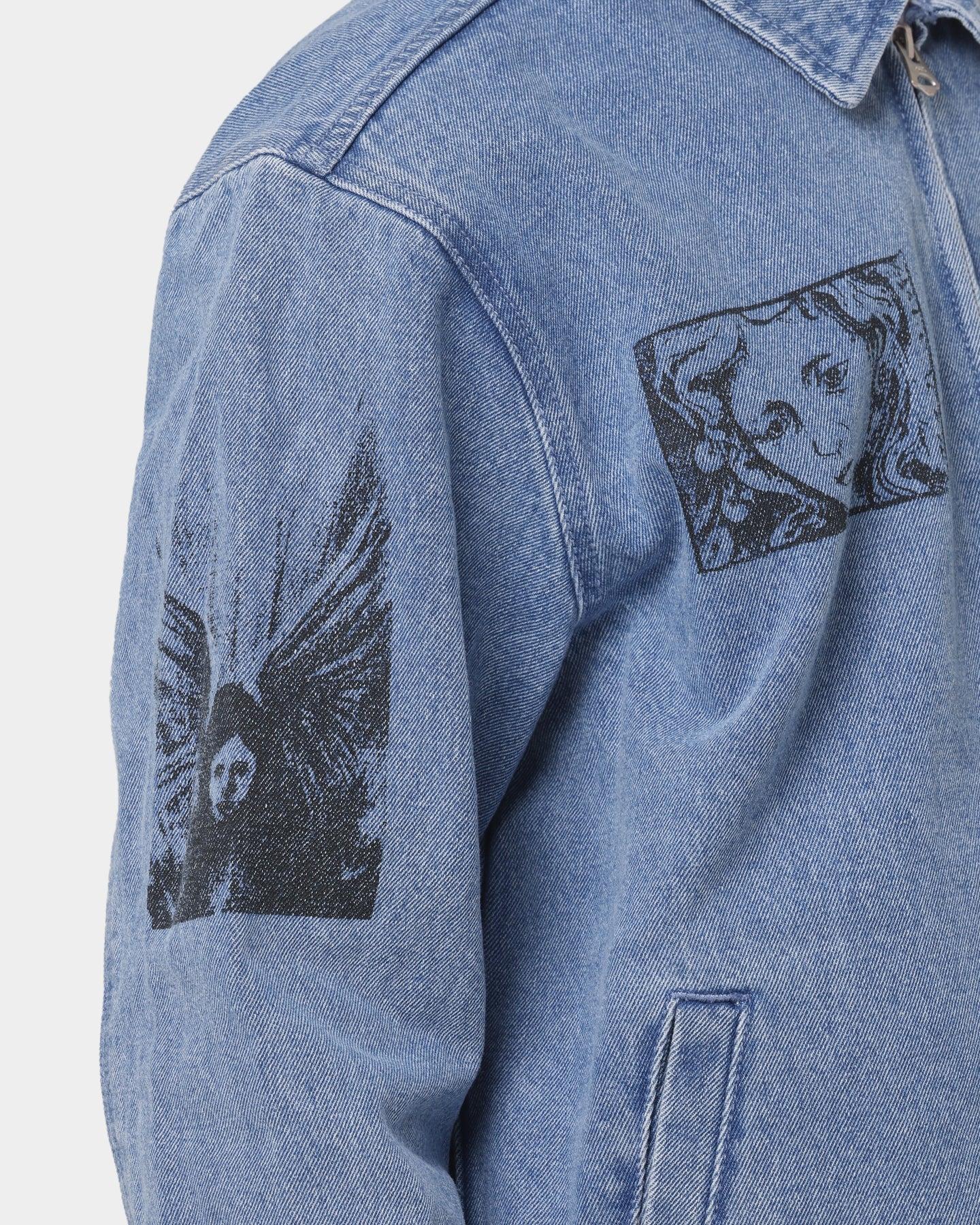 Obey Obey Dreams Denim Jacket Light Indigo - Image 9