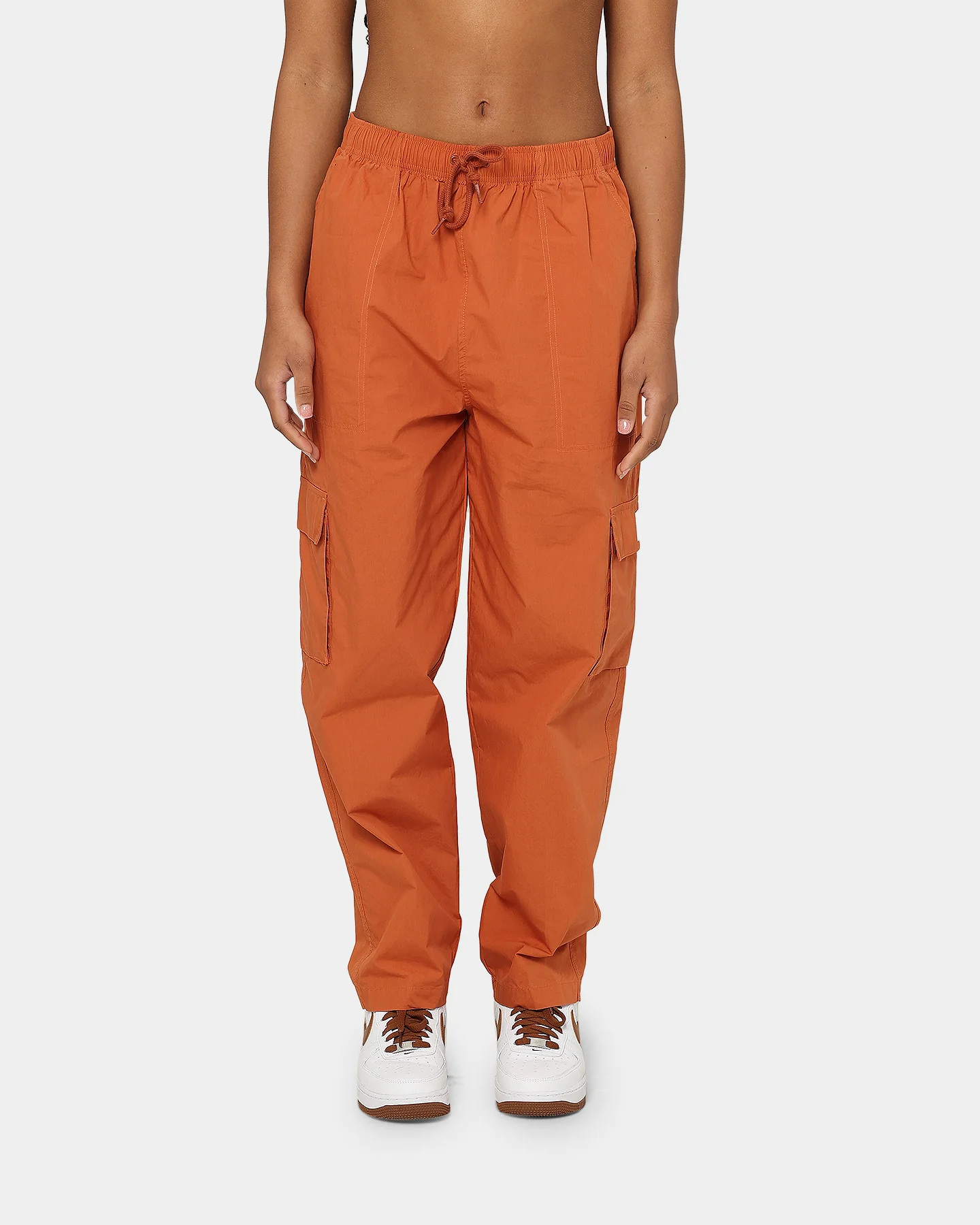OBEY Women's Sunny Poplin Cargo Pants Bombay Brown - Image 3