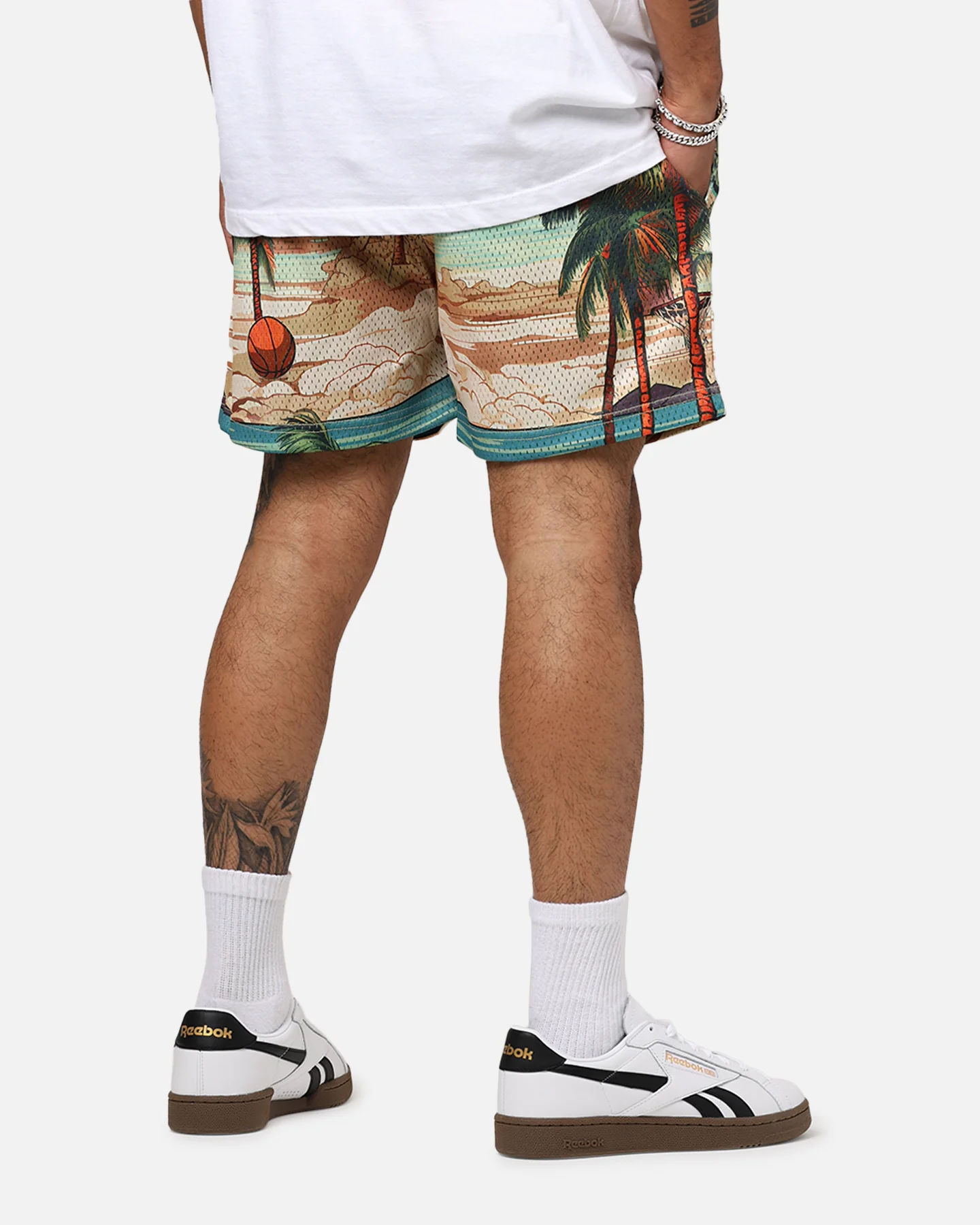 Overtime Paradise Palm Shorts Palm Print - Image 3