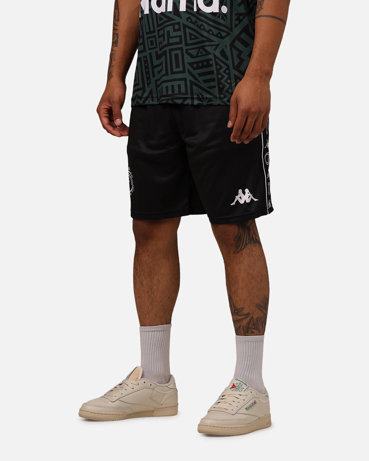 Overtime X Kappa Brooklyn Shorts Black - Image 4