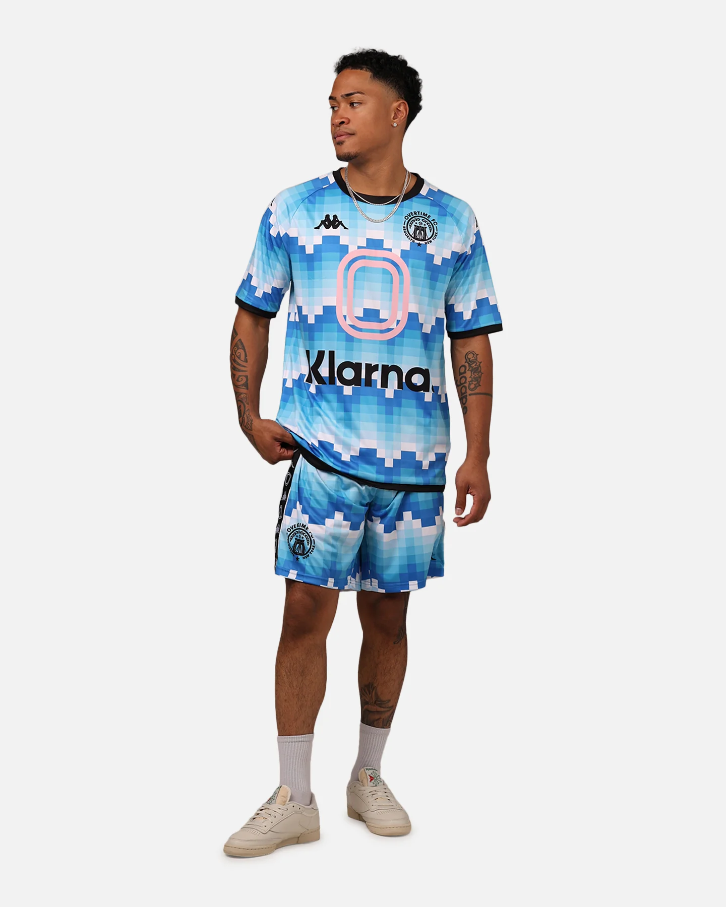 Overtime X Kappa Brooklyn Shorts Blue - Image 2