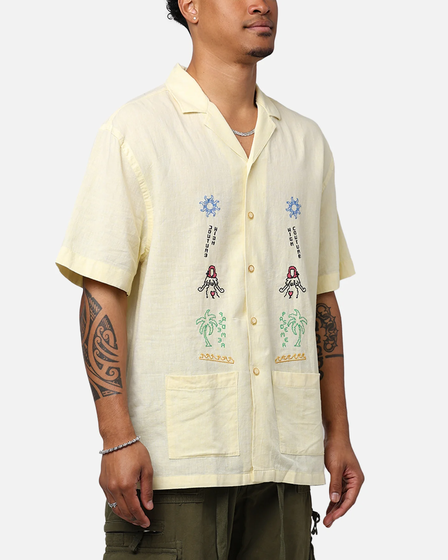 Pas De Mer Postcard Shirt Light Yellow - Image 6