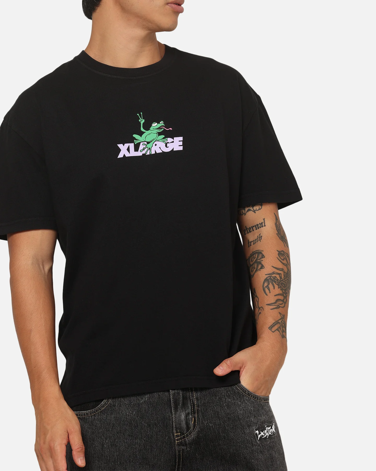 X-Large Peace Frog T-Shirt Pigment Black - Image 6