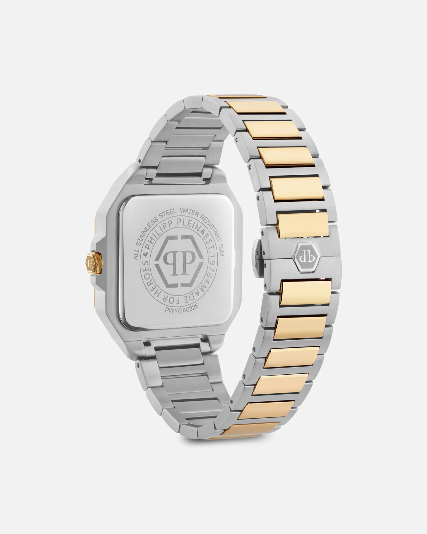 Philipp Plein Edge 42MM Two-Tone Bracelet Watch Silver/Gold - Image 4
