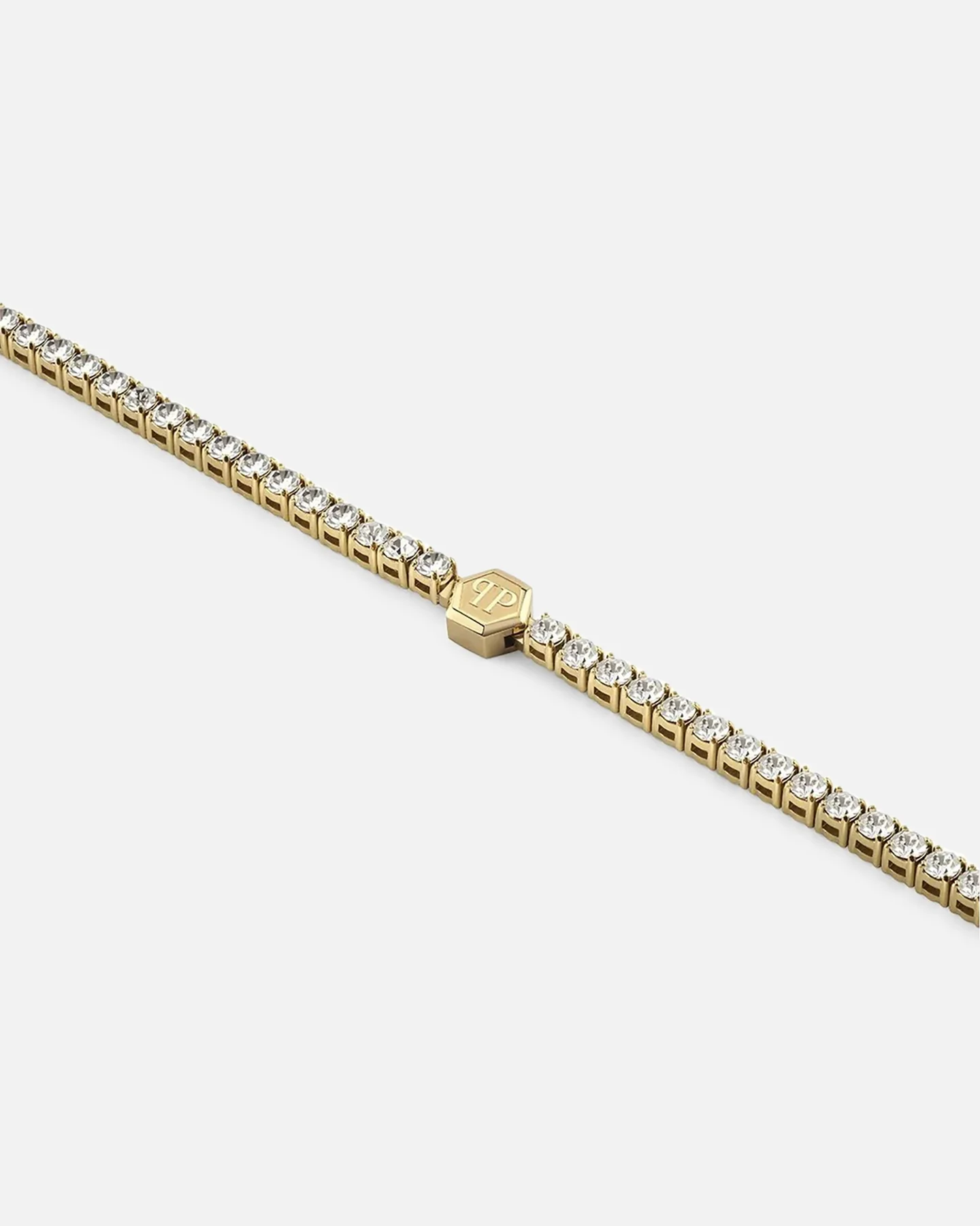 Philipp Plein Plein Tennis Royal Clear Crystal Bracelet Gold - Image 2