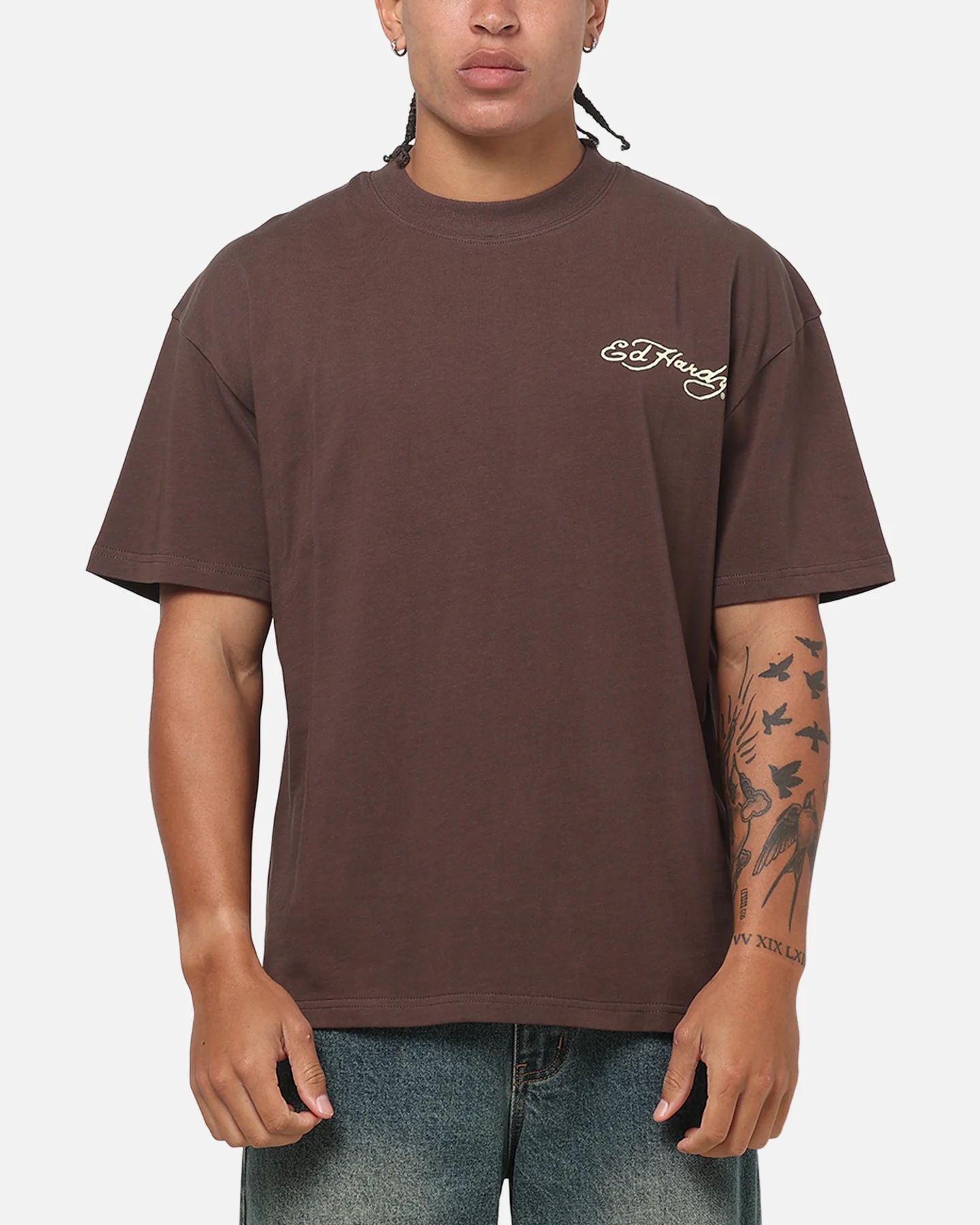 Ed Hardy Phoenix T-Shirt Brown - Image 2