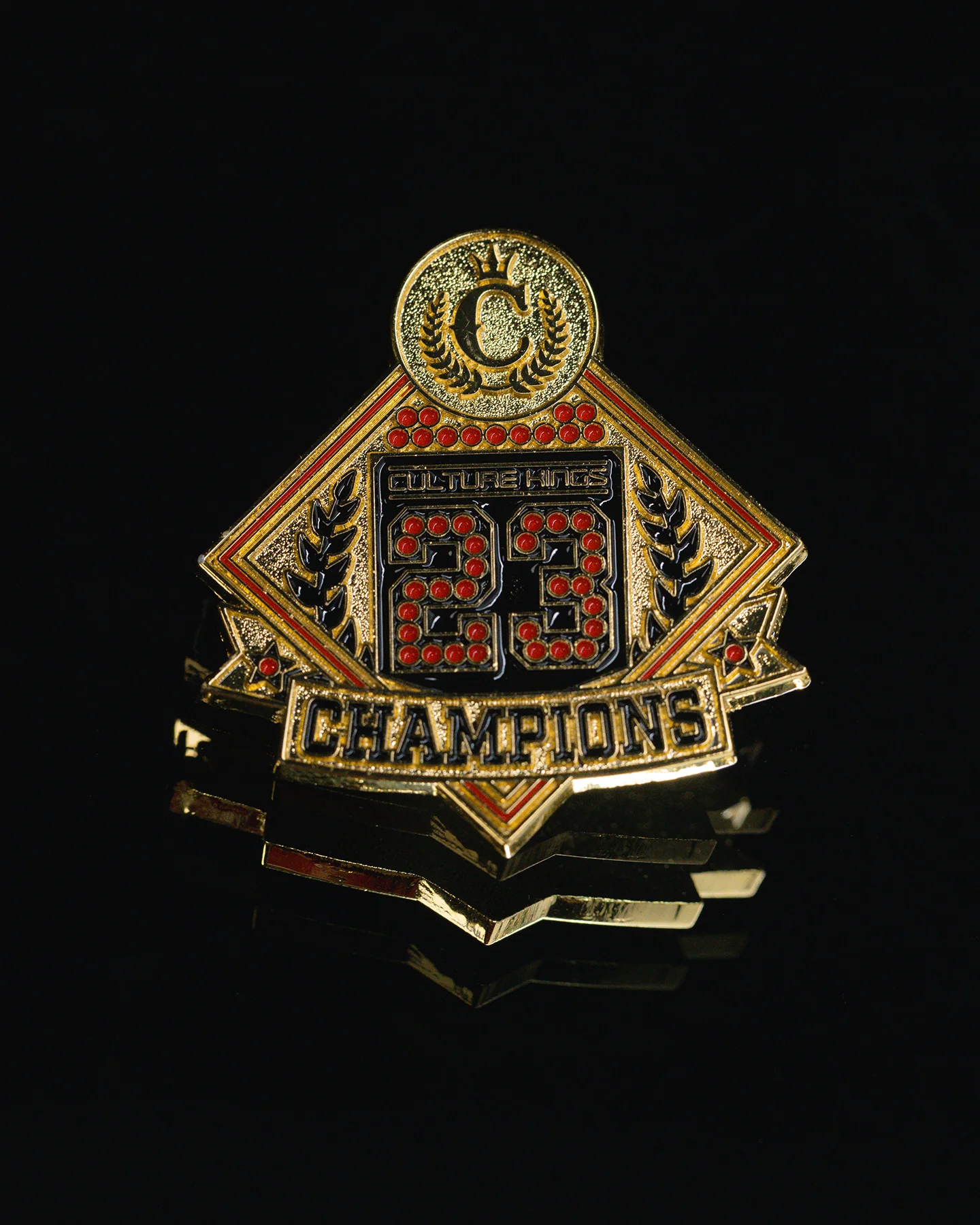 Pin Pals X Culture Kings Champions Pin Gold/Black/Red - Image 3
