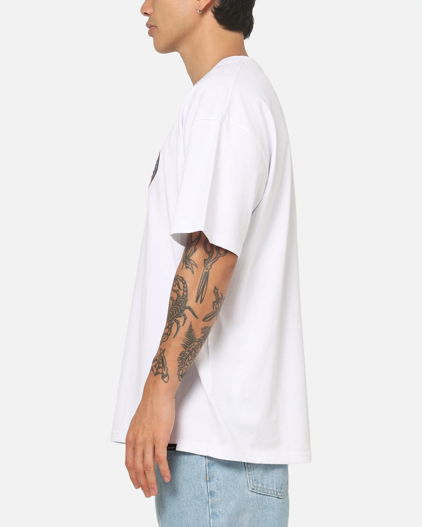 Carre Plaid Oval T-Shirt White - Image 5
