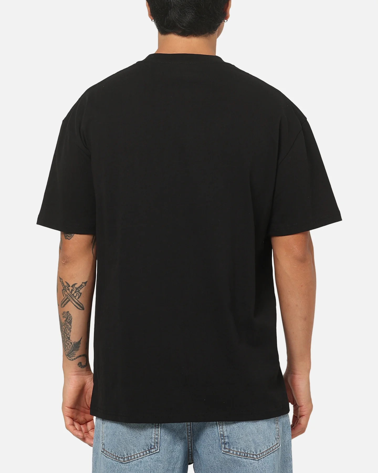 Carre Plaid Oval T-Shirt Solid Black - Image 3