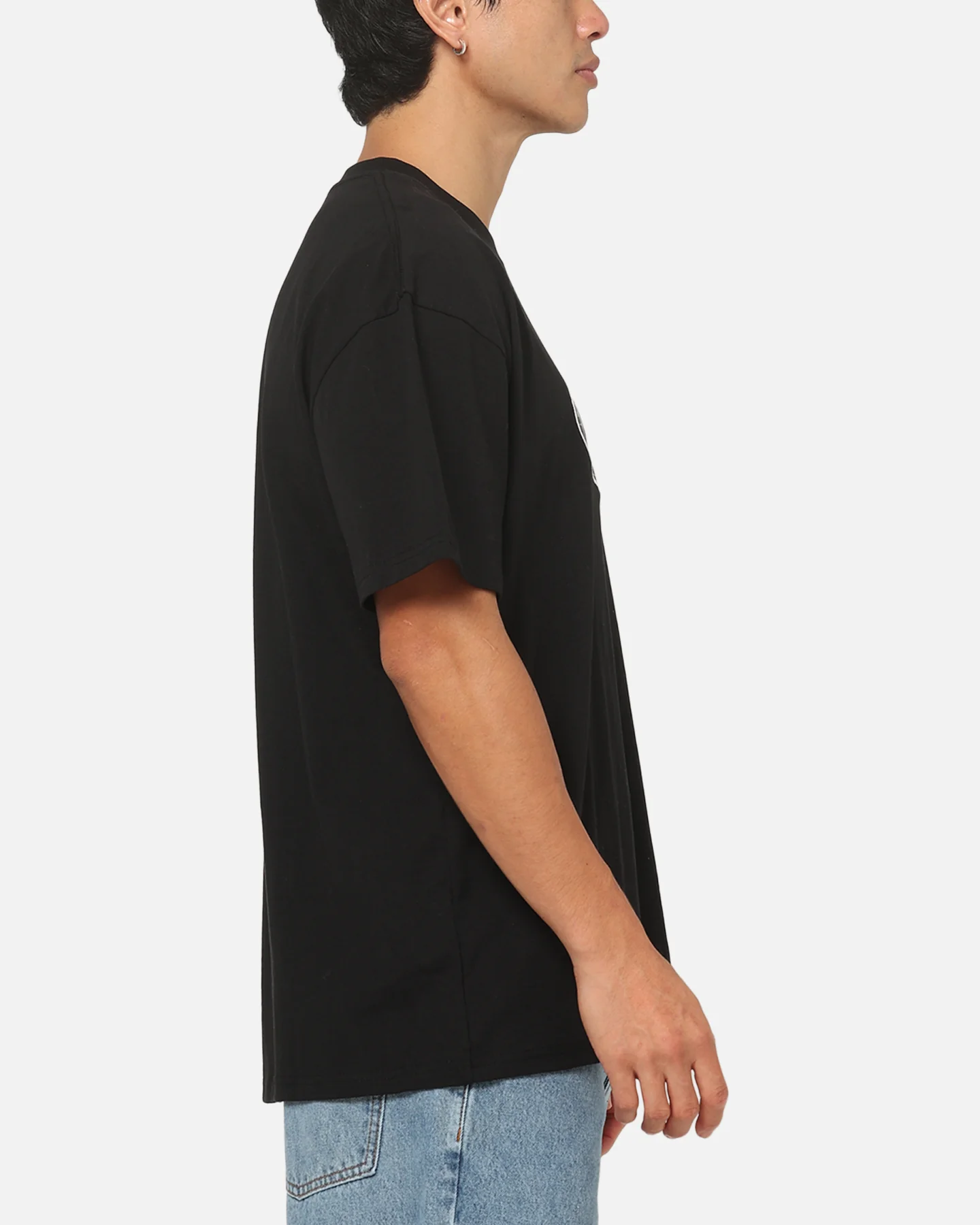 Carre Plaid Oval T-Shirt Solid Black - Image 4