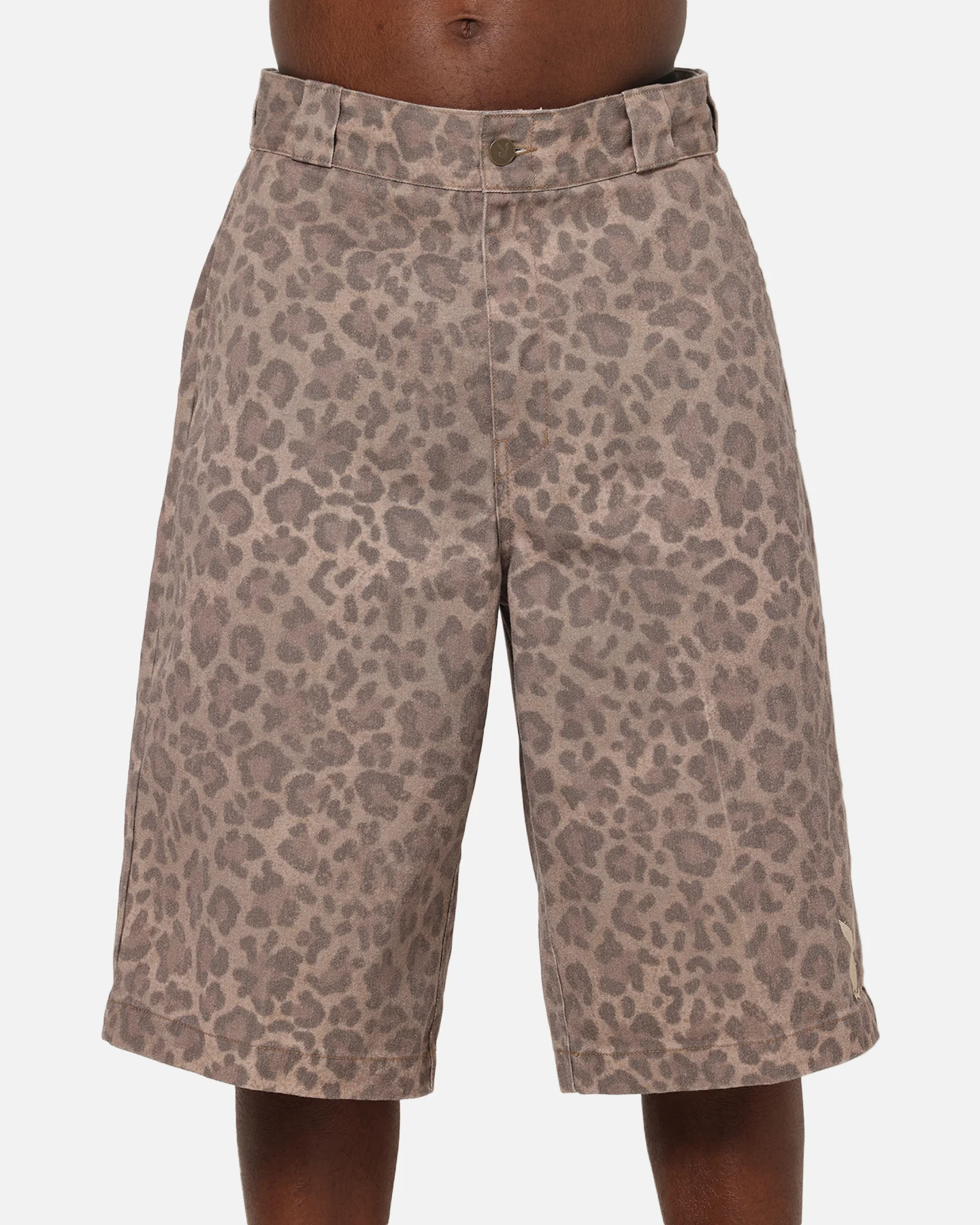 Playboy All Over Print Shorts Leopard Beige - Image 7
