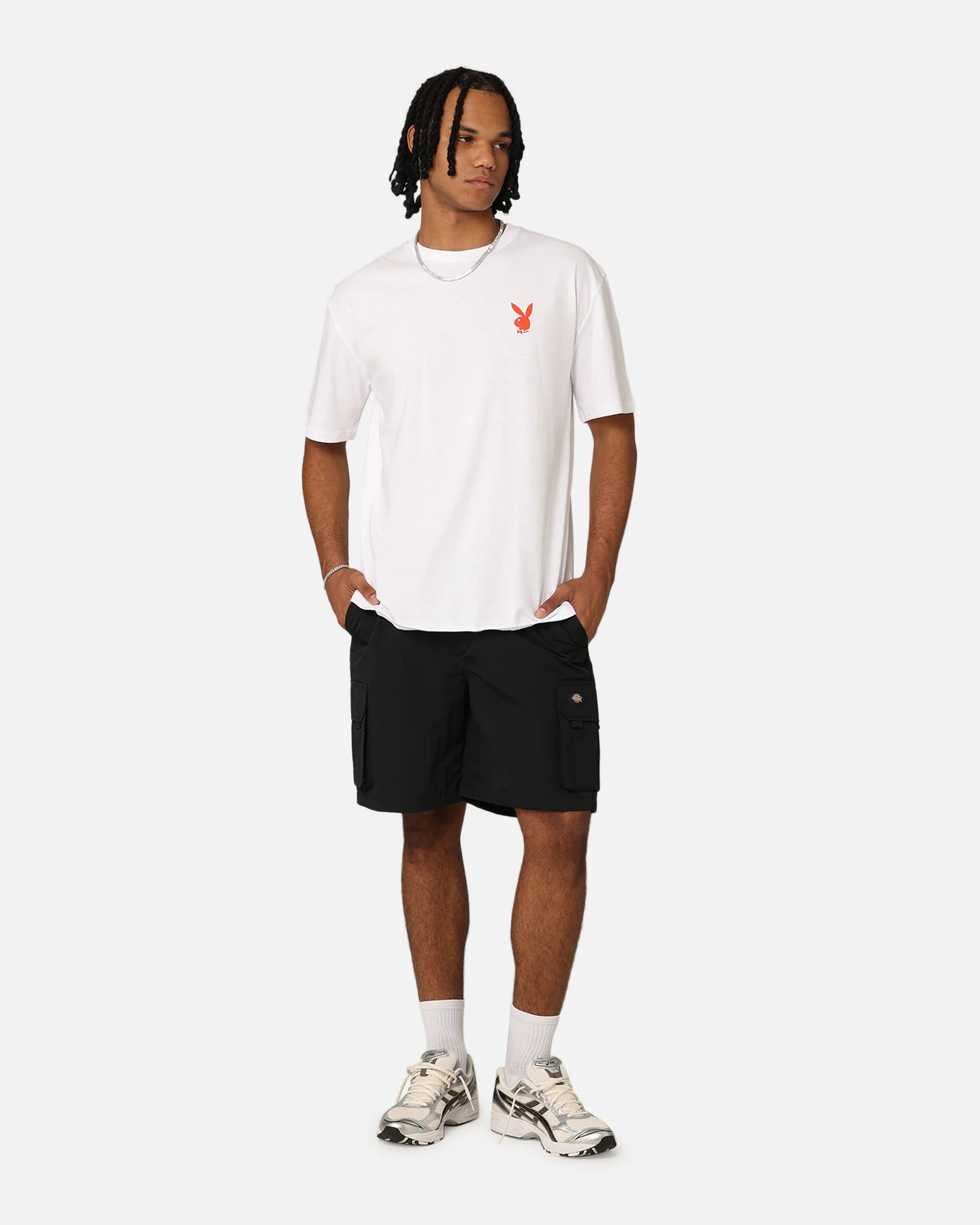 Playboy Bunny O Gothic Stack T-Shirt White - Image 8