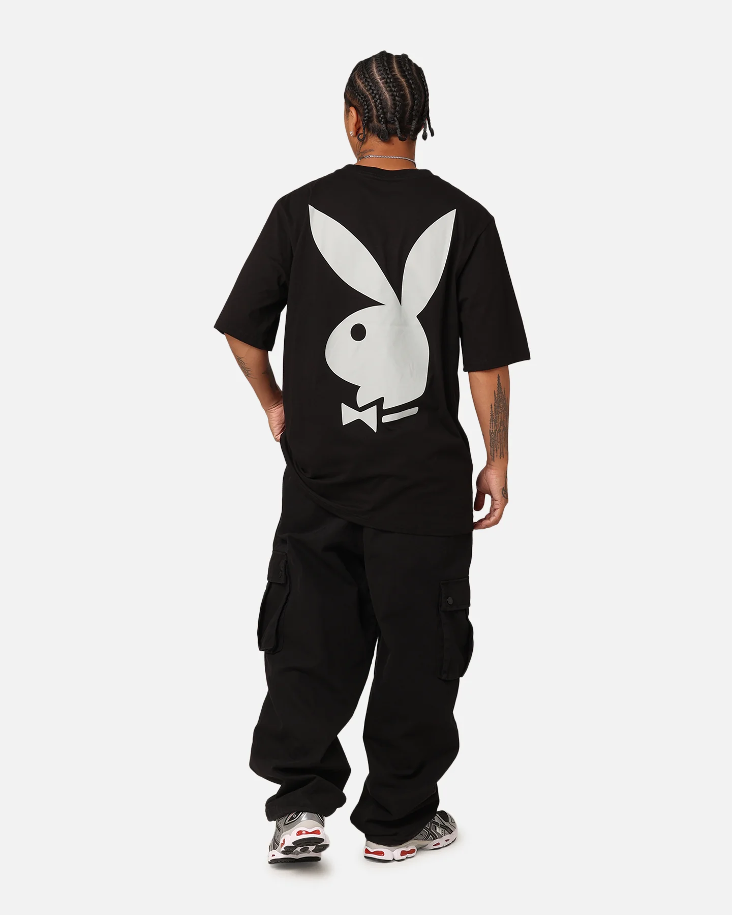 Playboy Bunny Stack T-Shirt Black - Image 3
