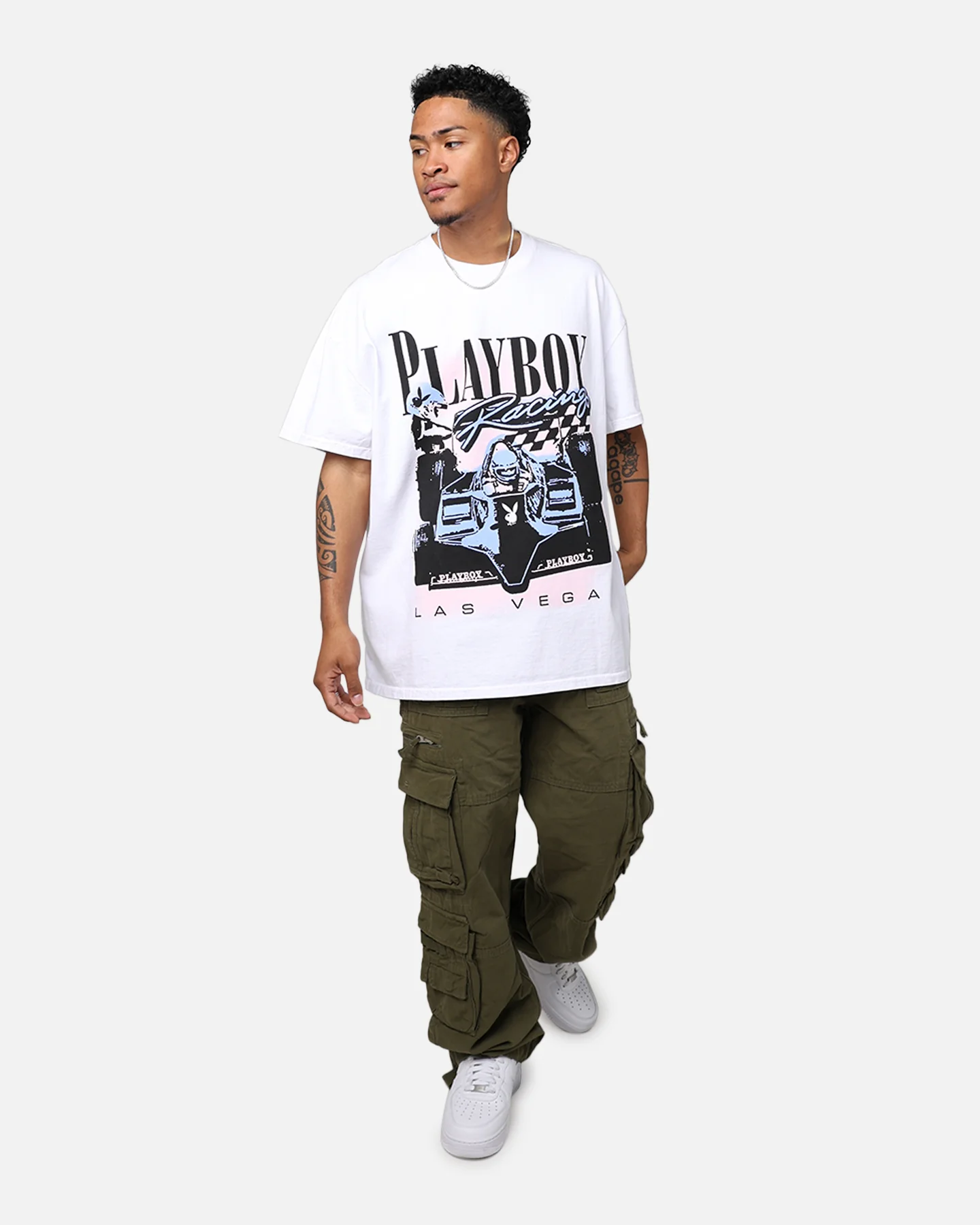 Playboy By Culture Kings Formula T-Shirt White - Image 6
