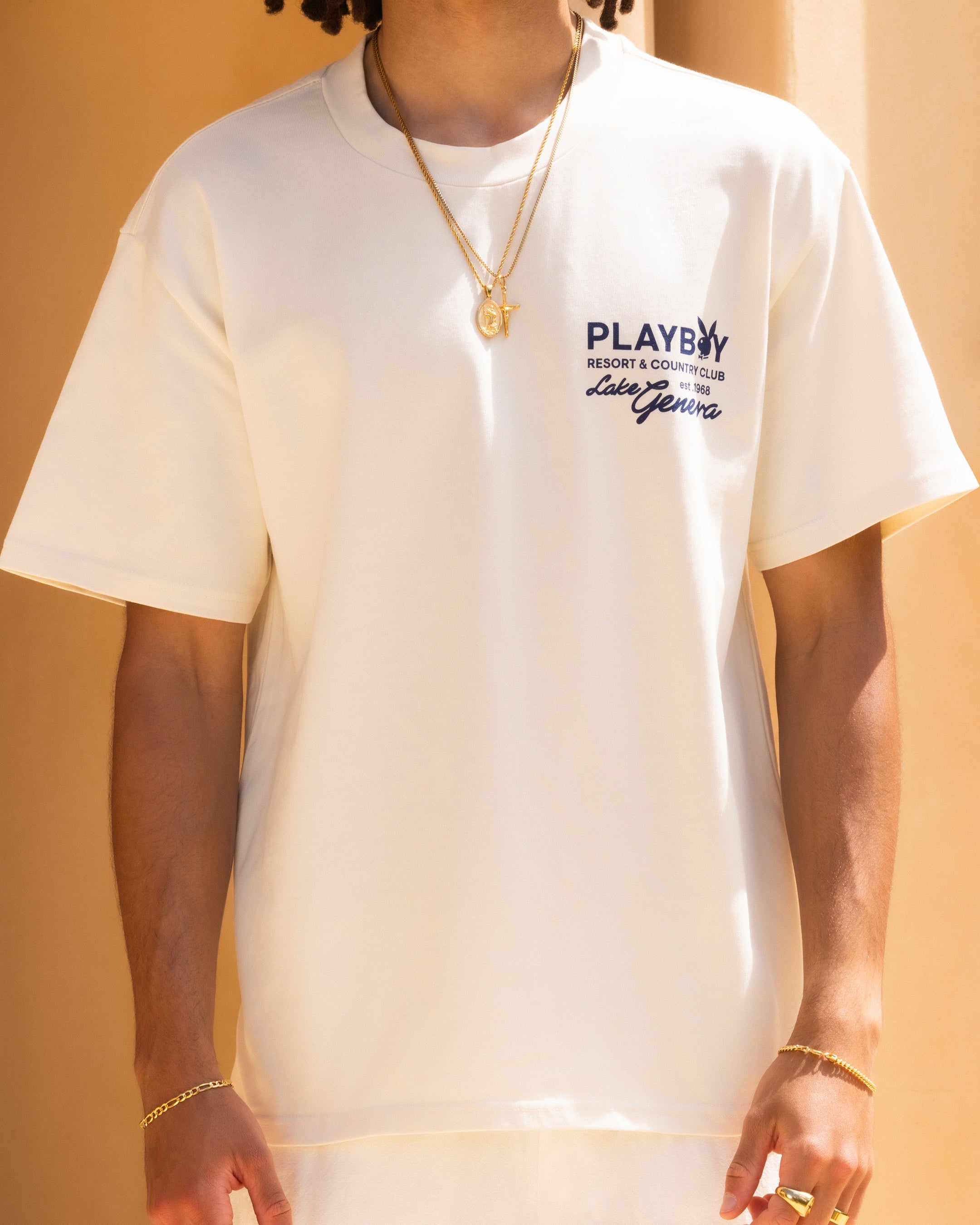 Playboy By Culture Kings Lake Geneva T-Shirt Off White - Image 4